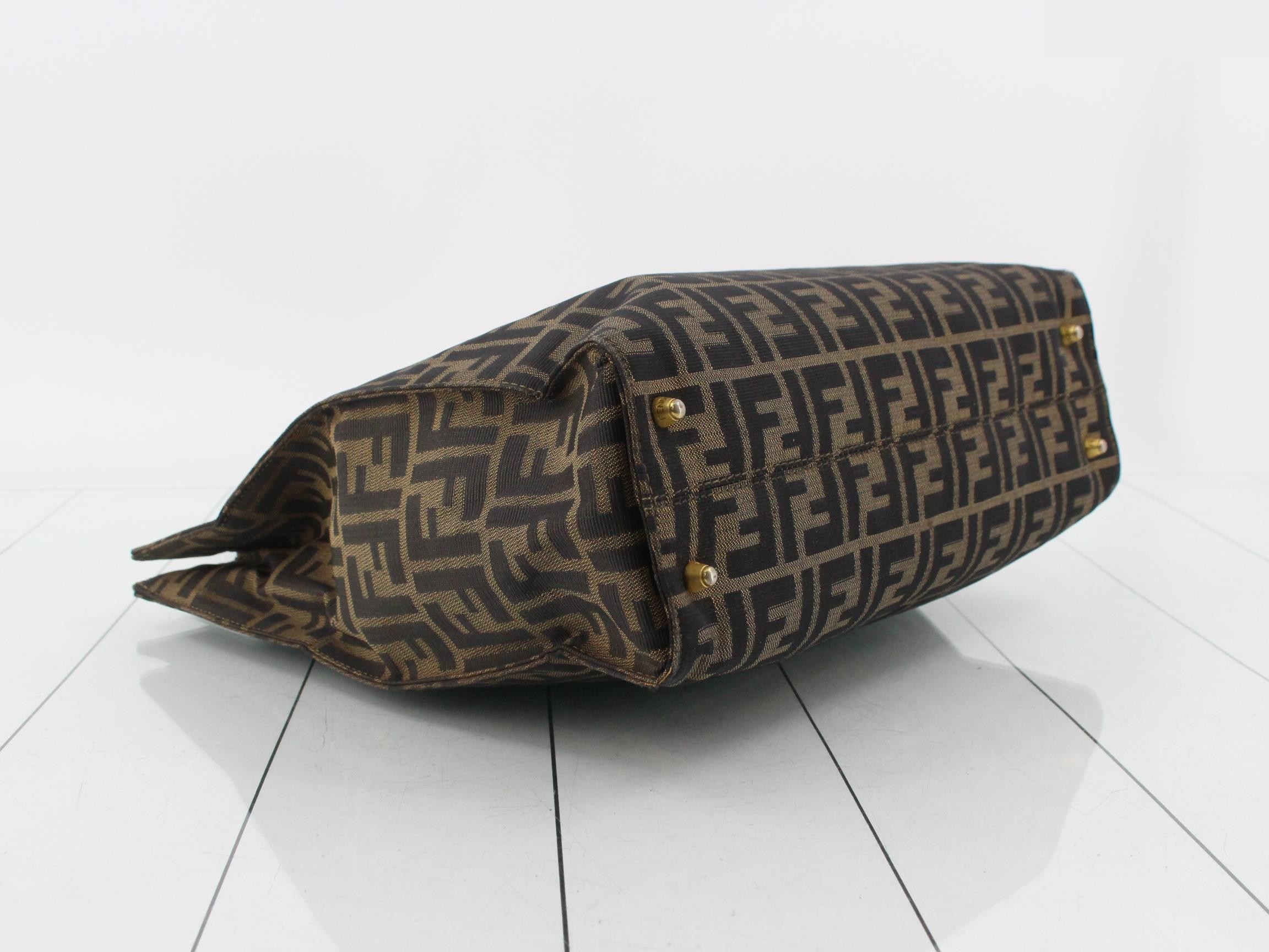 handbag, canvas, Zucca pattern, tote bag, brown. — view 5