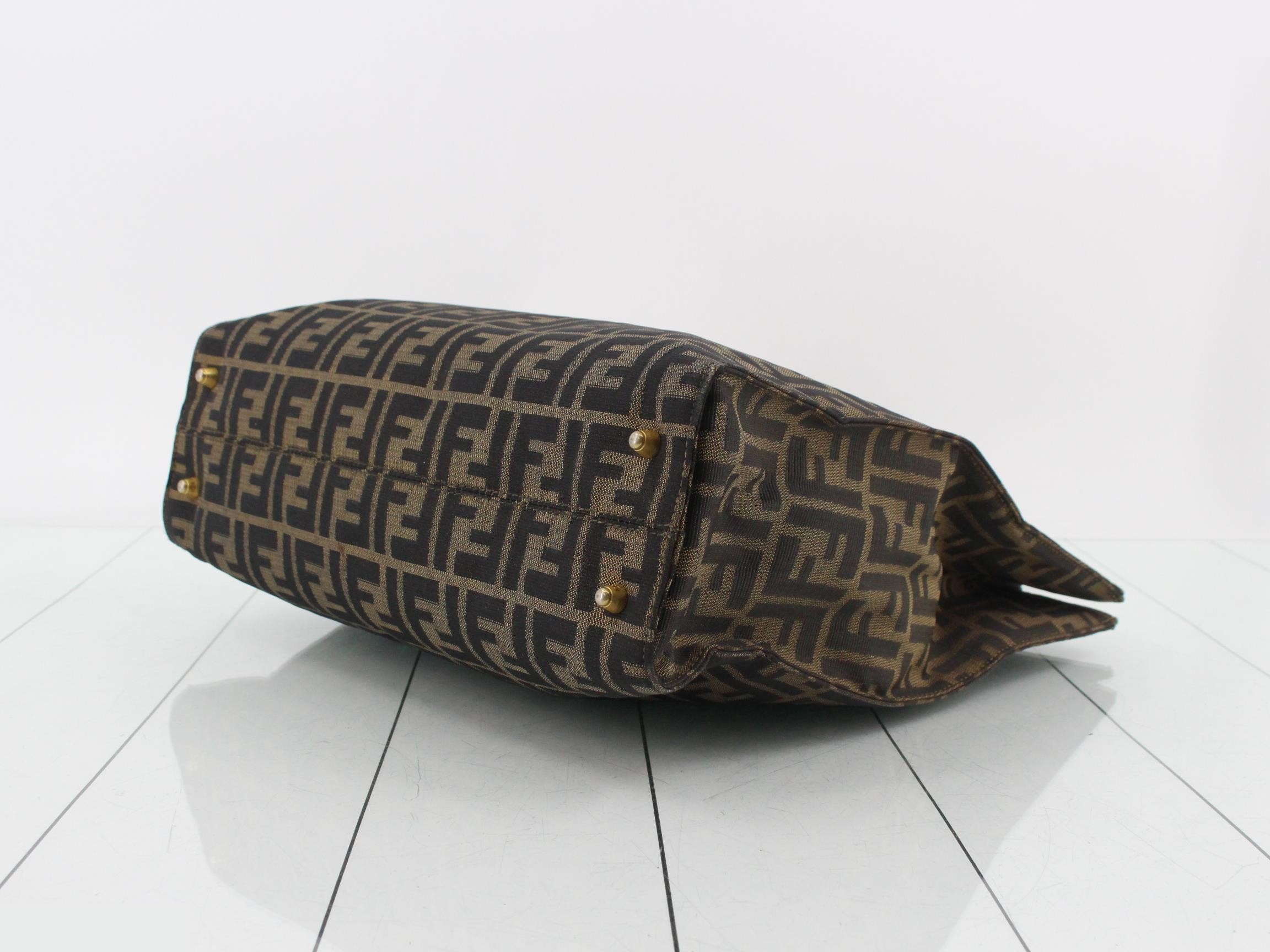 handbag, canvas, Zucca pattern, tote bag, brown. — view 6