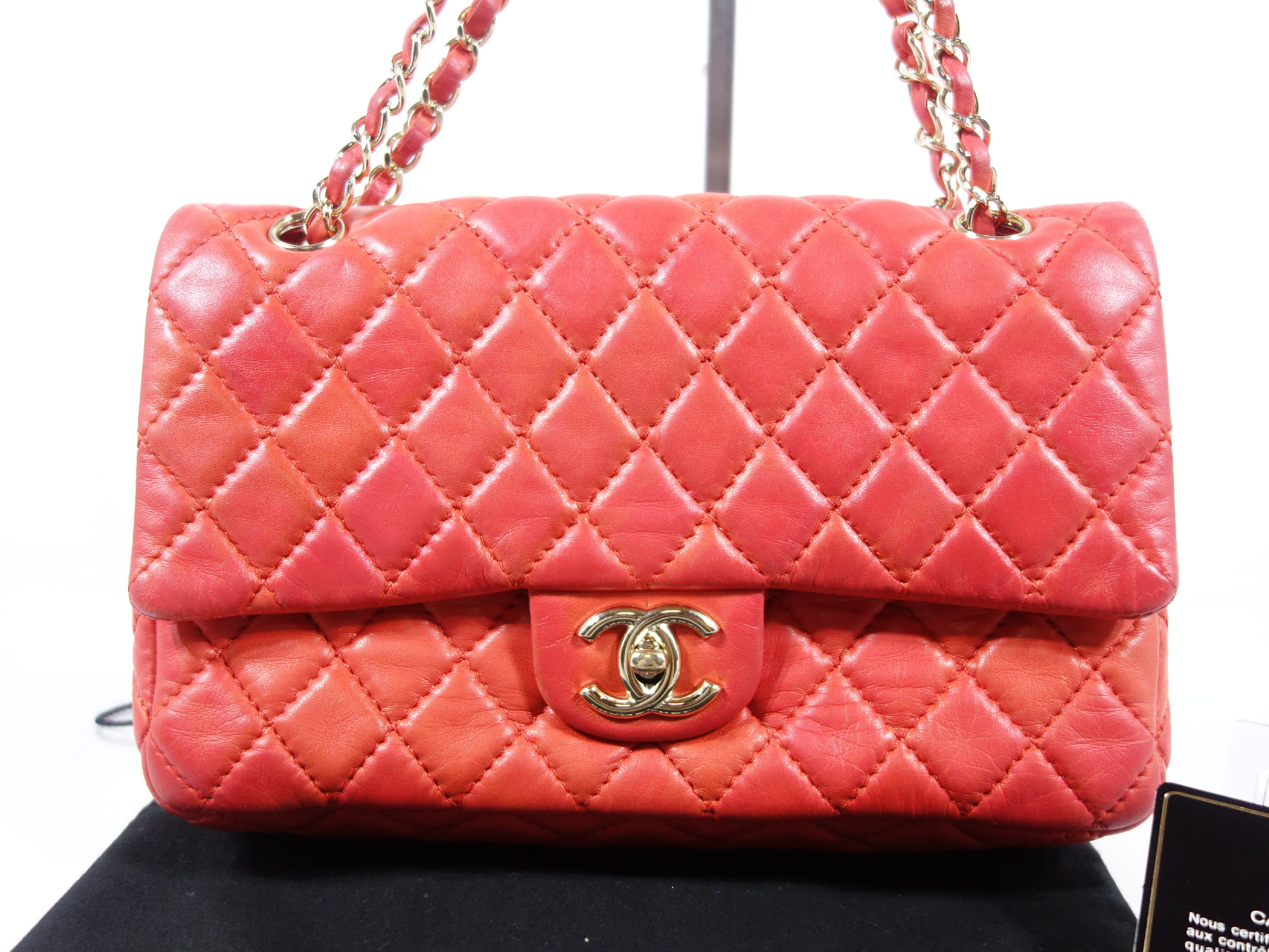 Double Flap Lambskin Shoulder Bag — view 2