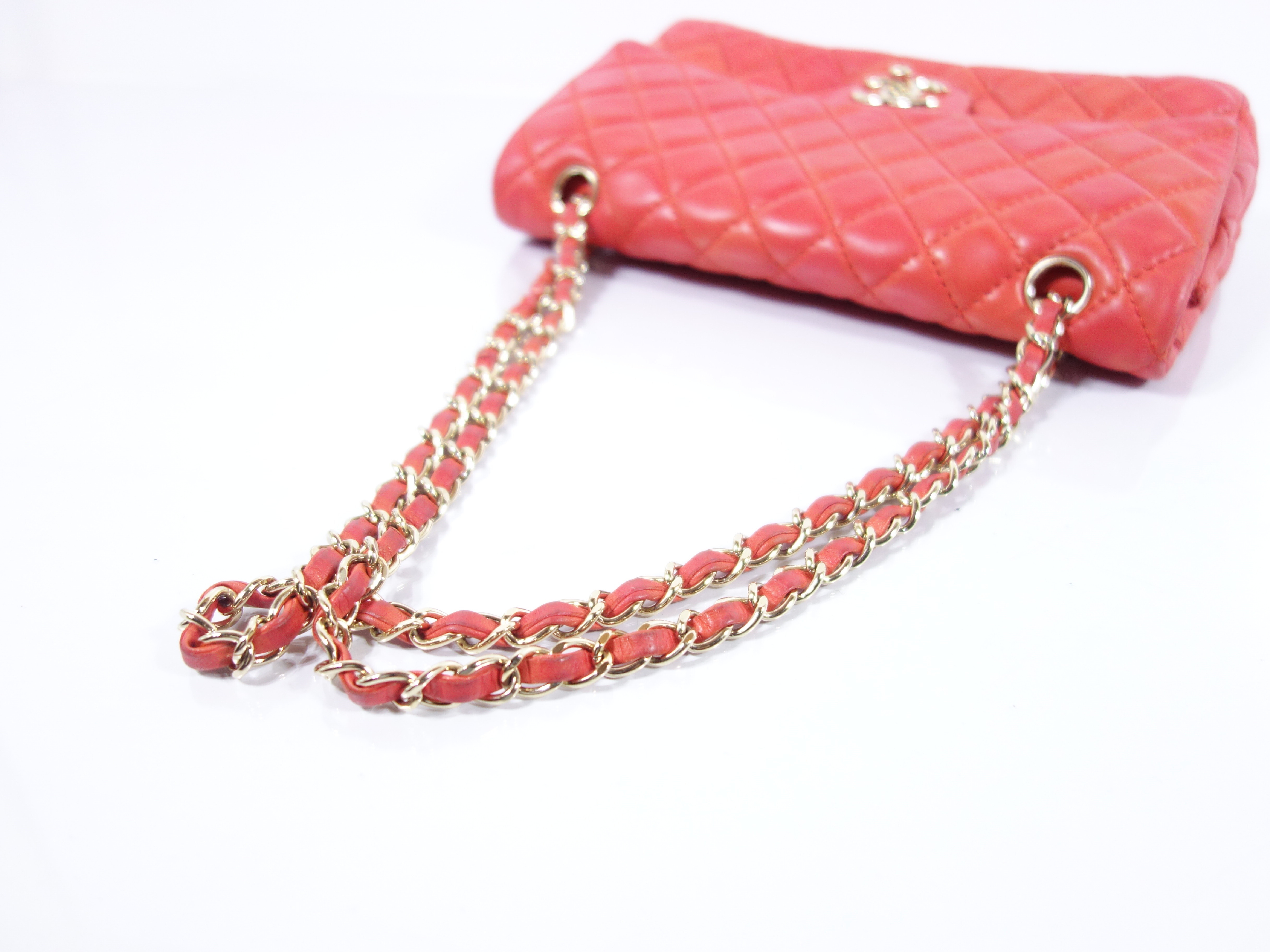 Double Flap Lambskin Shoulder Bag — view 8