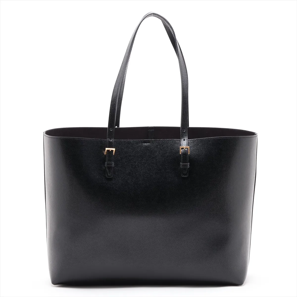 East West Leather Tote Bag, Black, 604309 — view 2