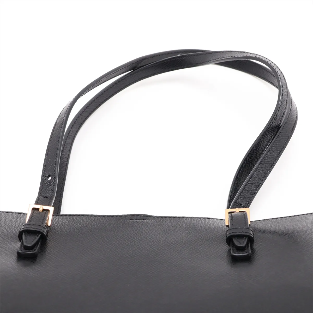 East West Leather Tote Bag, Black, 604309 — view 6