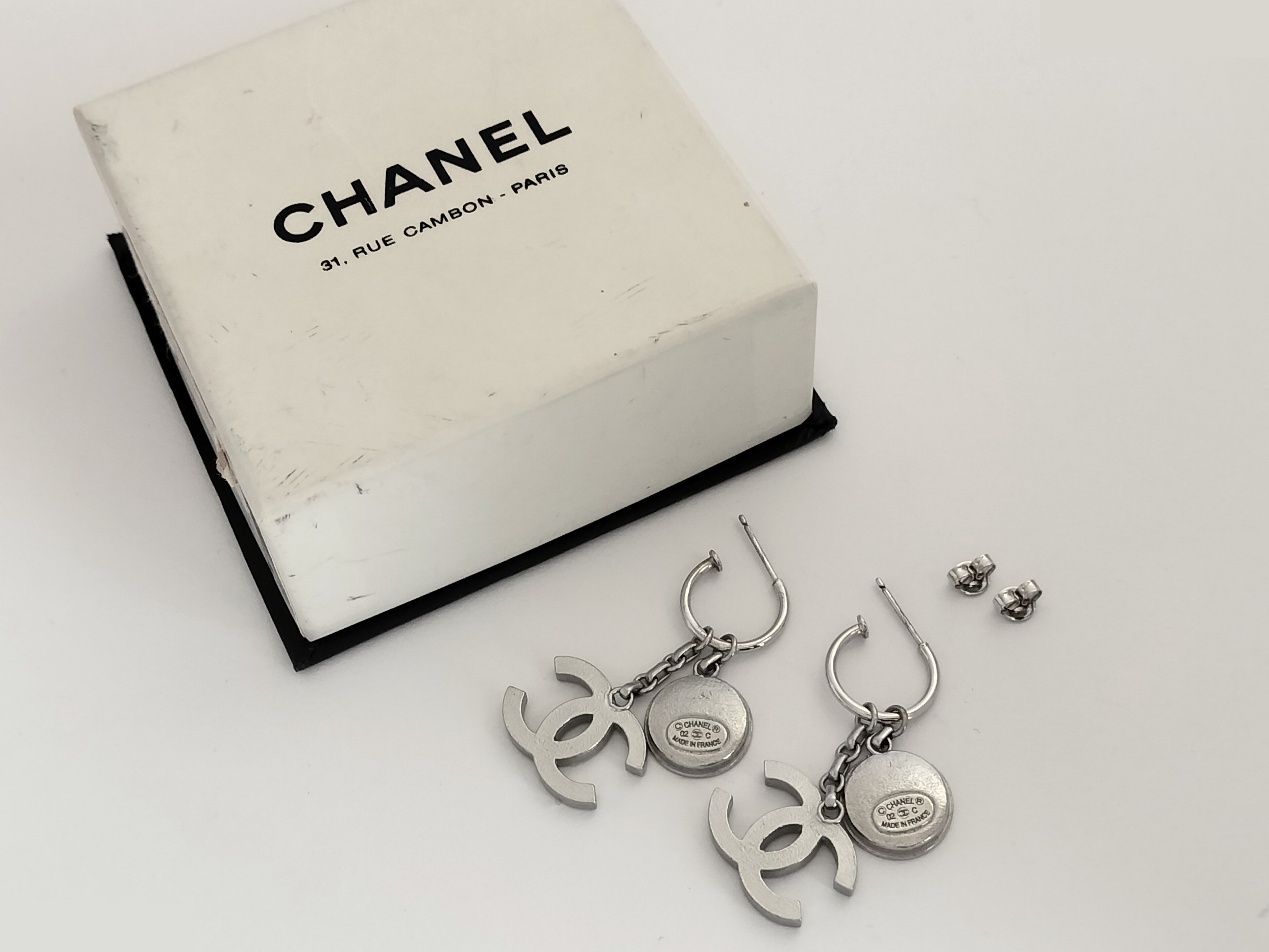 Coco Rhinestone Silver Earrings — view 2