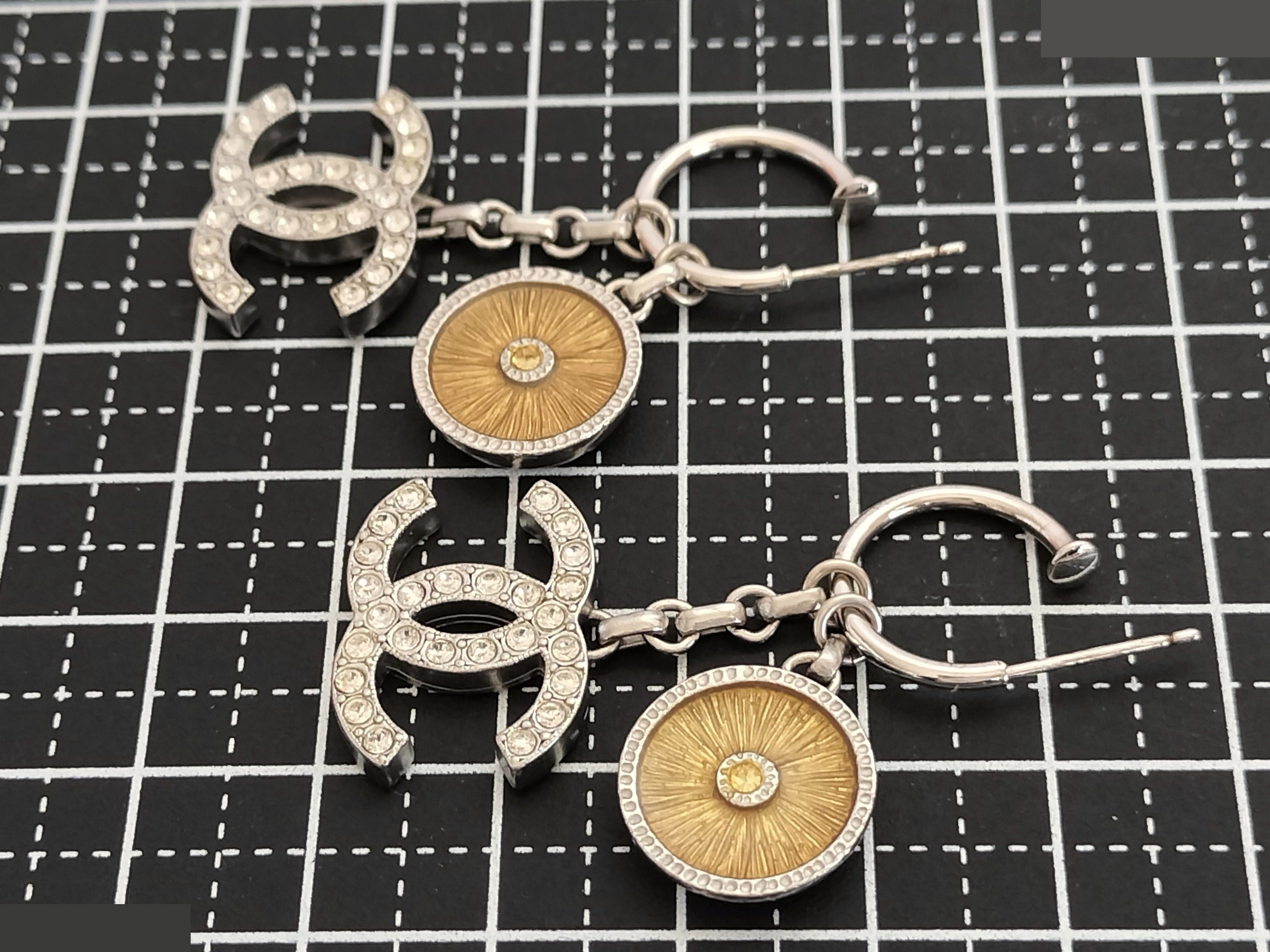 Coco Rhinestone Silver Earrings — view 6
