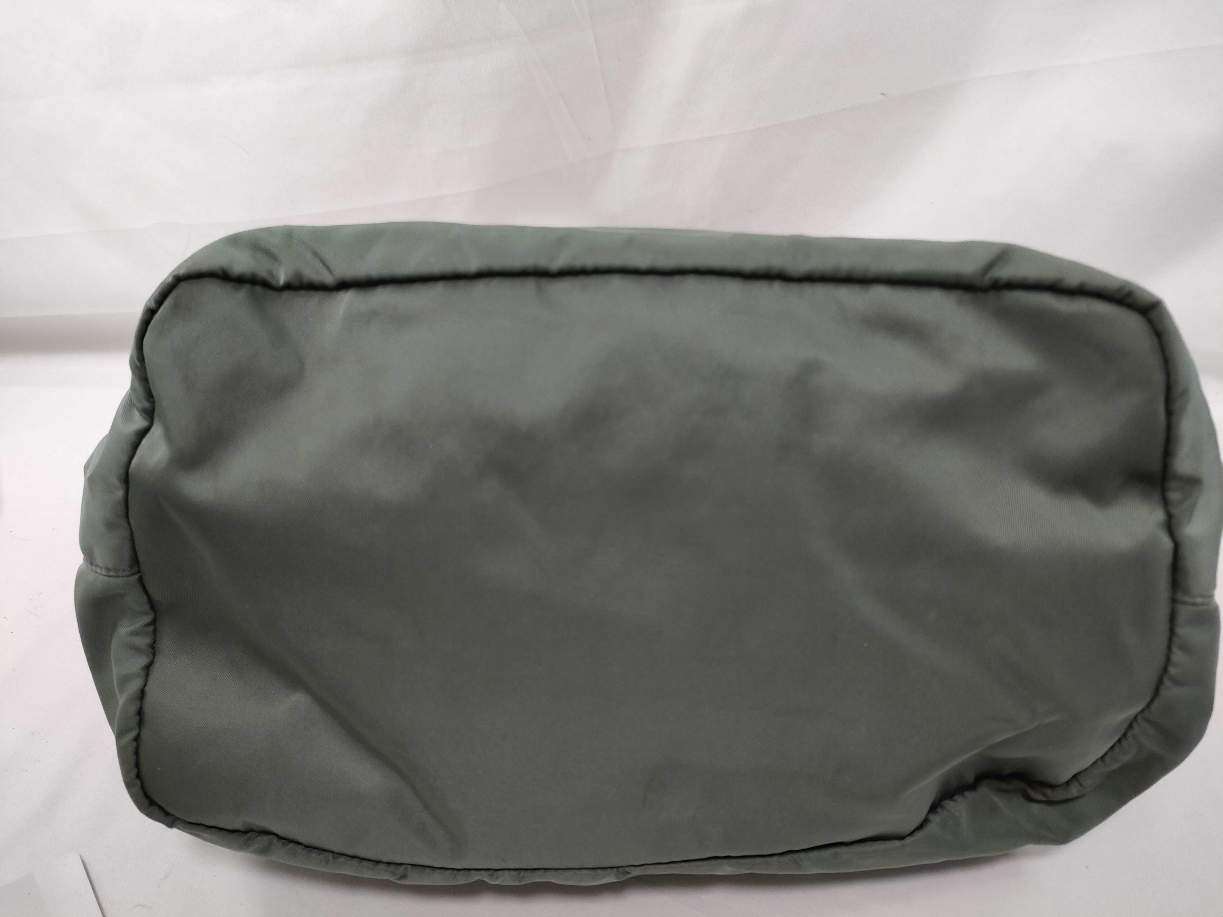 Nylon Drawstring Handbag, Green — view 6
