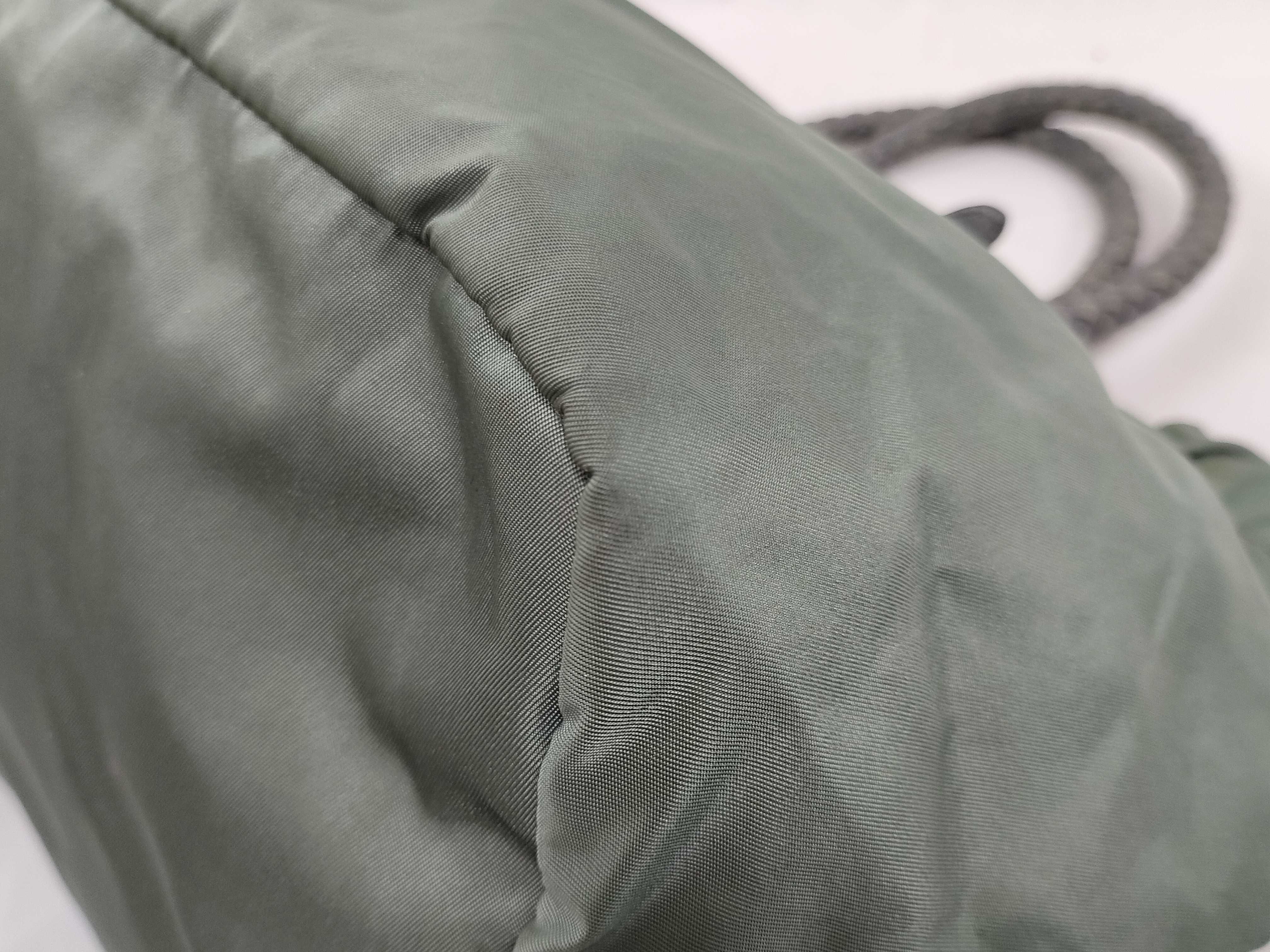 Nylon Drawstring Handbag, Green — view 7