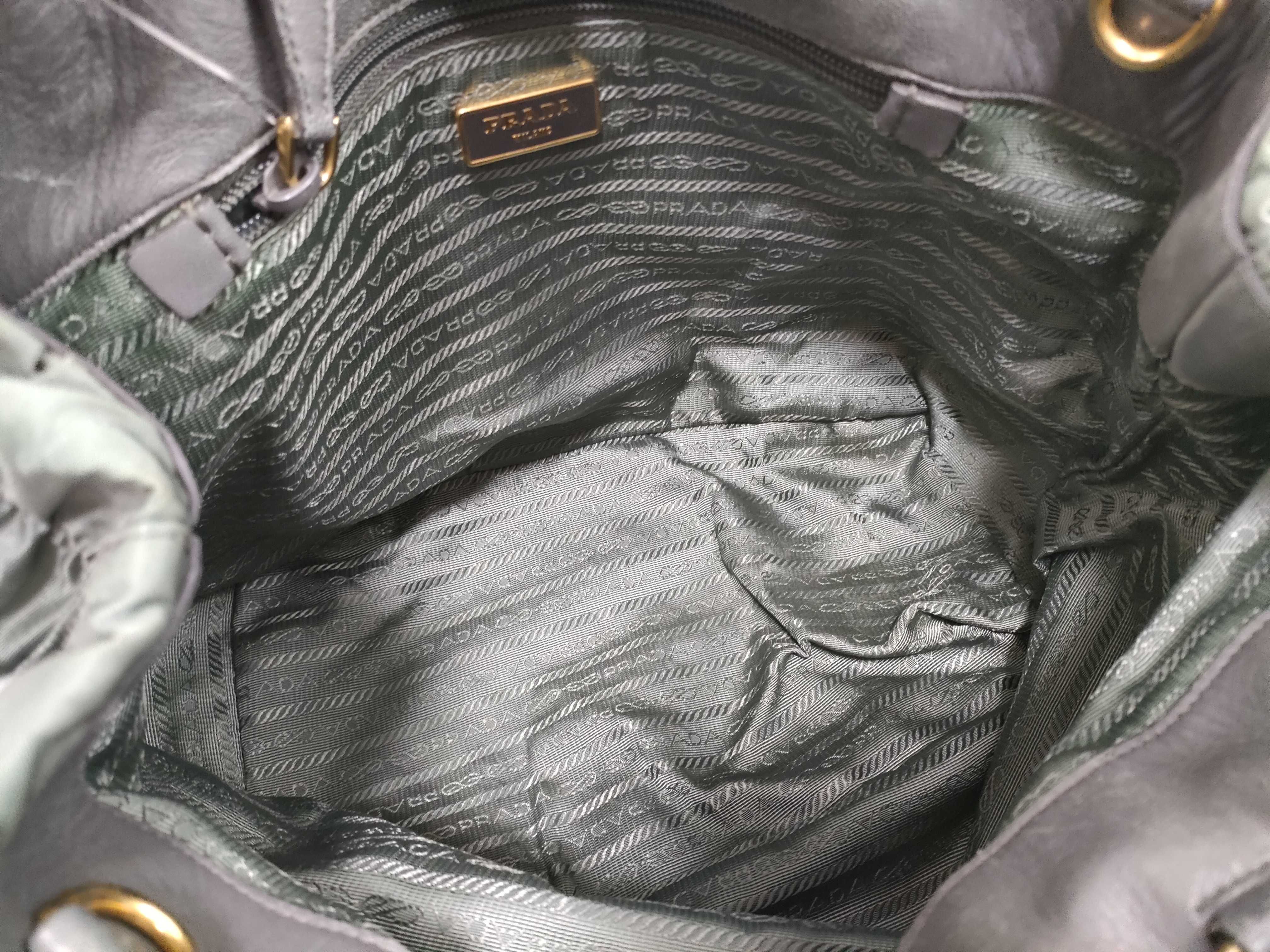 Nylon Drawstring Handbag, Green — view 8