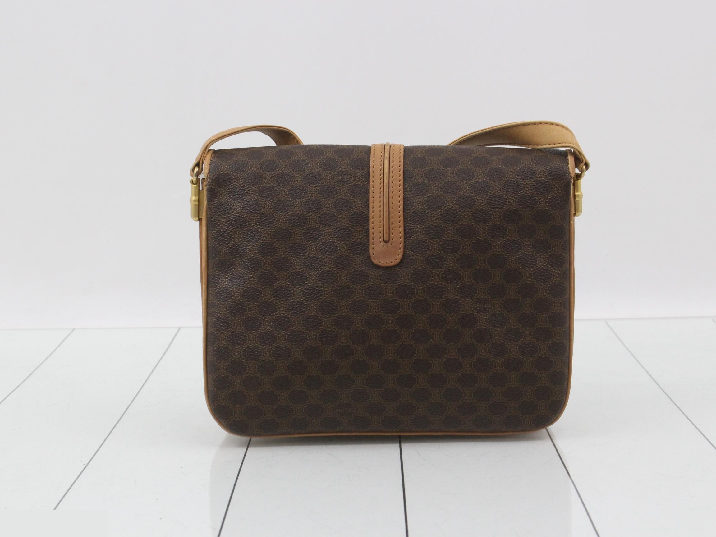 Macadam Shoulder Bag, Brown, PVC/Leather — view 2