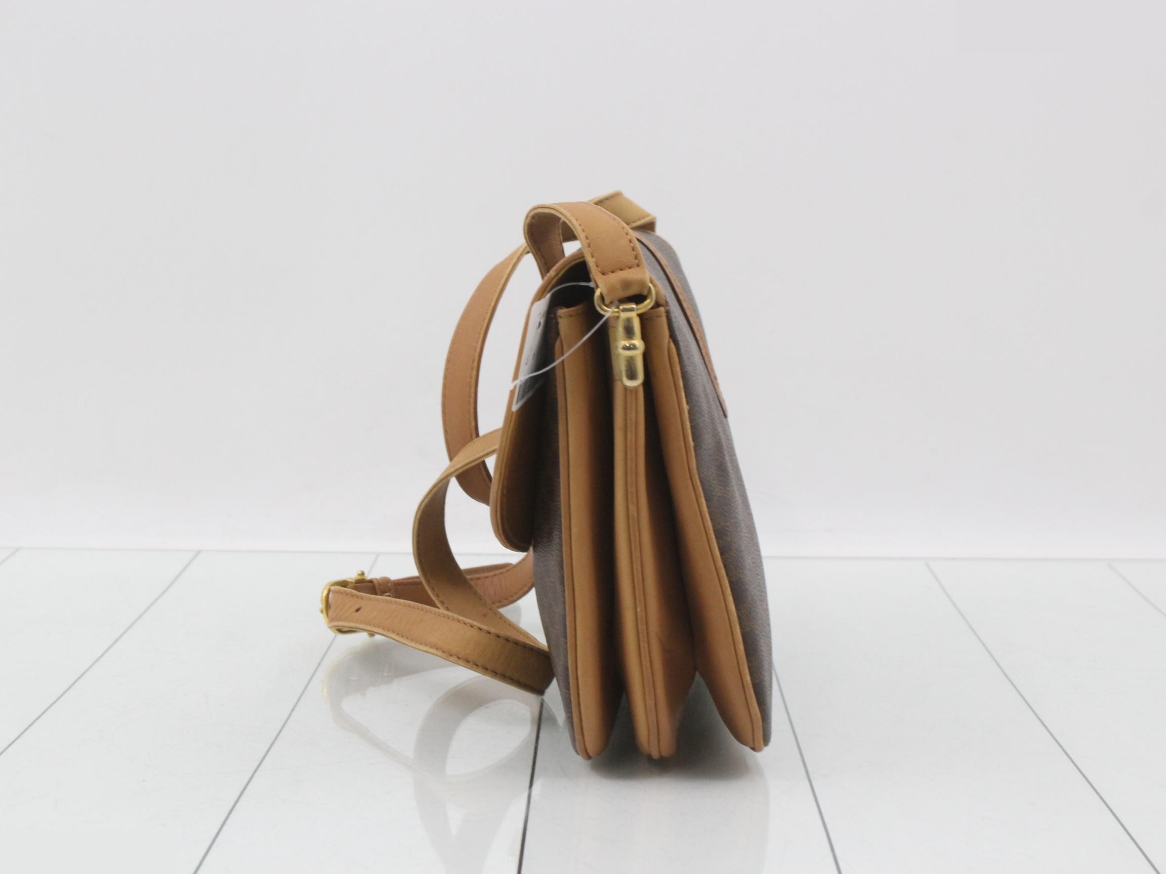Macadam Shoulder Bag, Brown, PVC/Leather — view 3