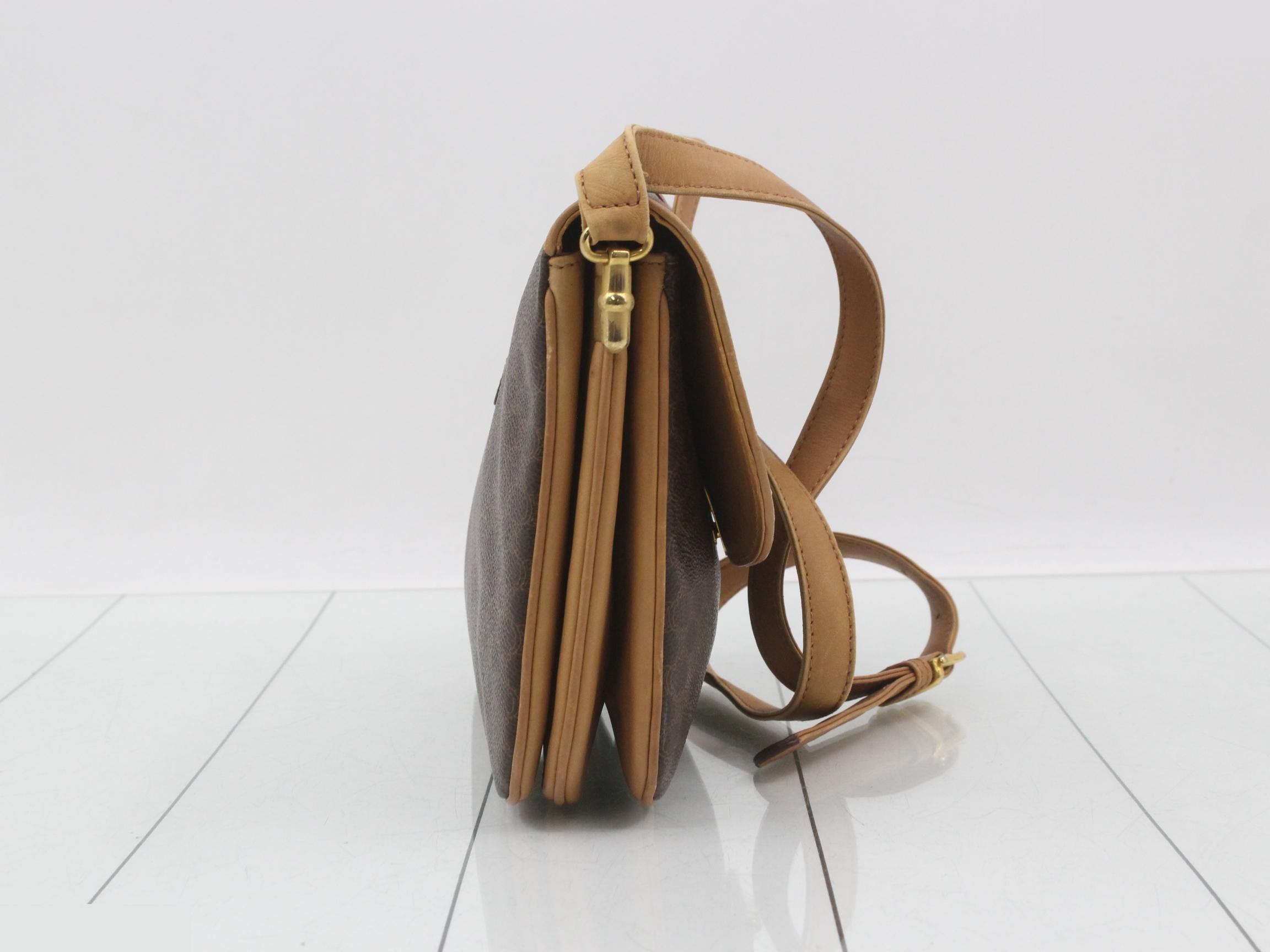 Macadam Shoulder Bag, Brown, PVC/Leather — view 4