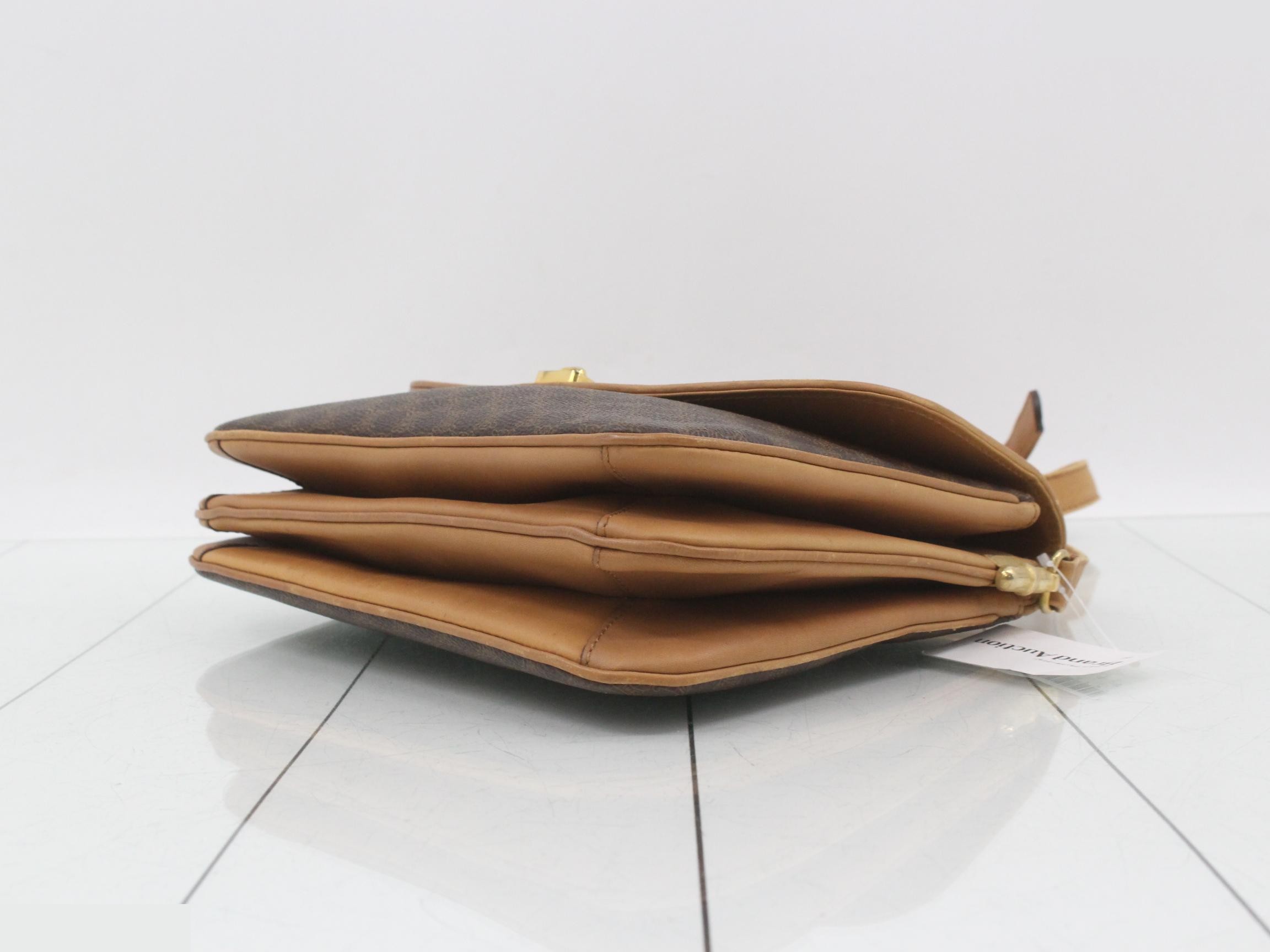 Macadam Shoulder Bag, Brown, PVC/Leather — view 6