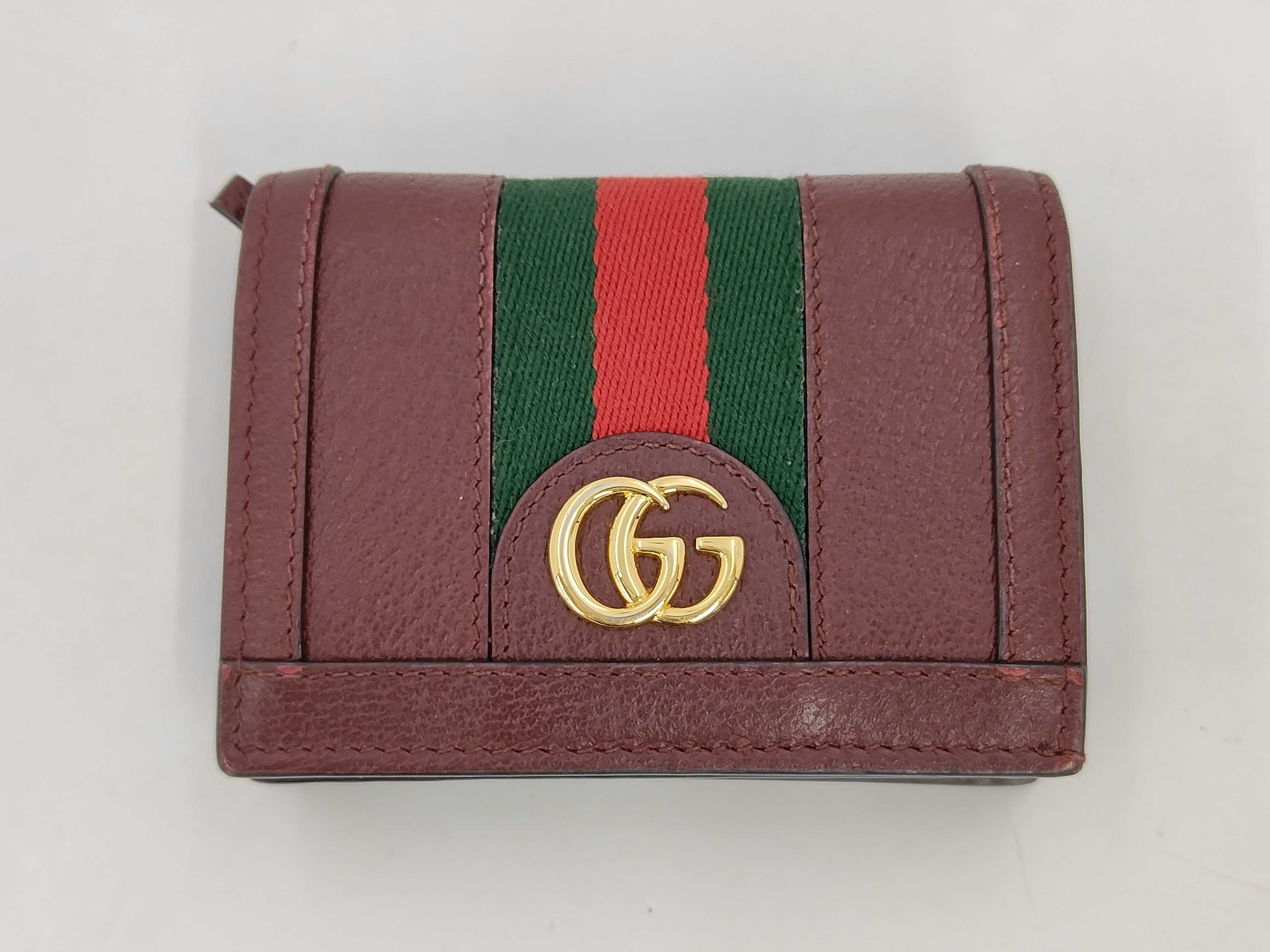 GG Marmont Sherry Folding Wallet, Bordeaux