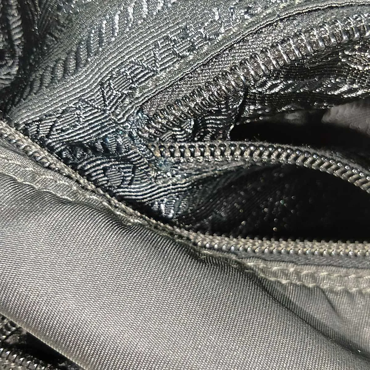 Tessuto Nylon x Leather Shoulder Bag, Black — view 13