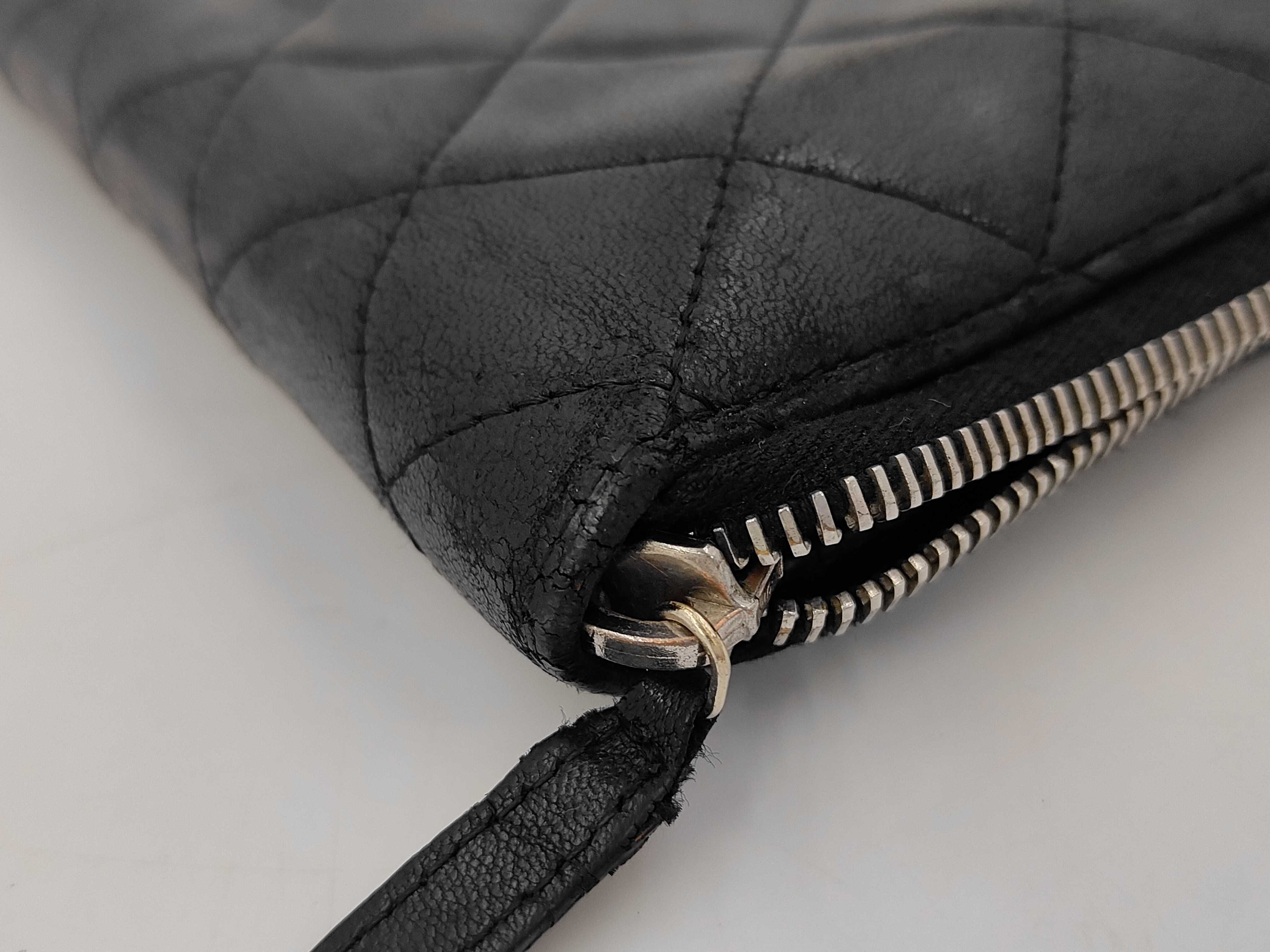 Matelassé Lambskin Coco Mark Round Zipper Organizer Wallet (Serial Number 17) — view 8