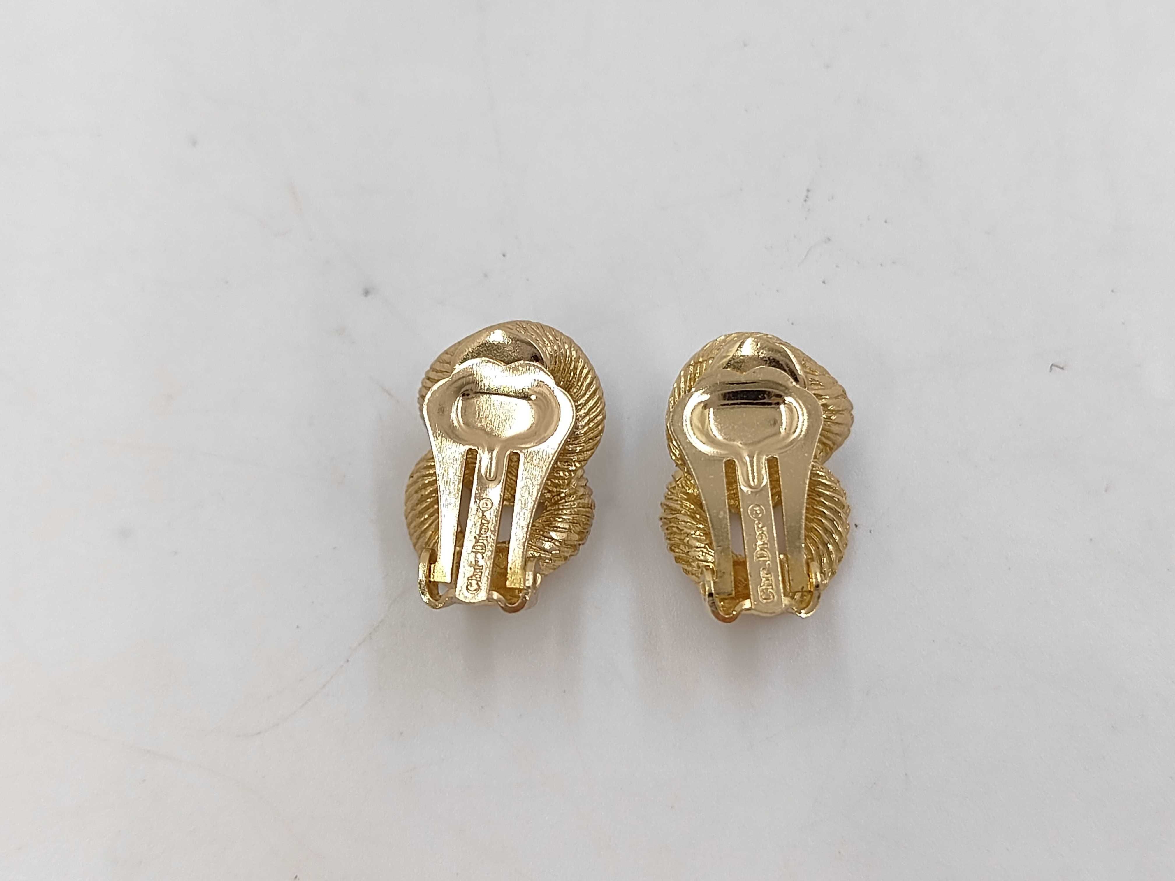 Rhinestone Gold Earrings (YG) — view 2