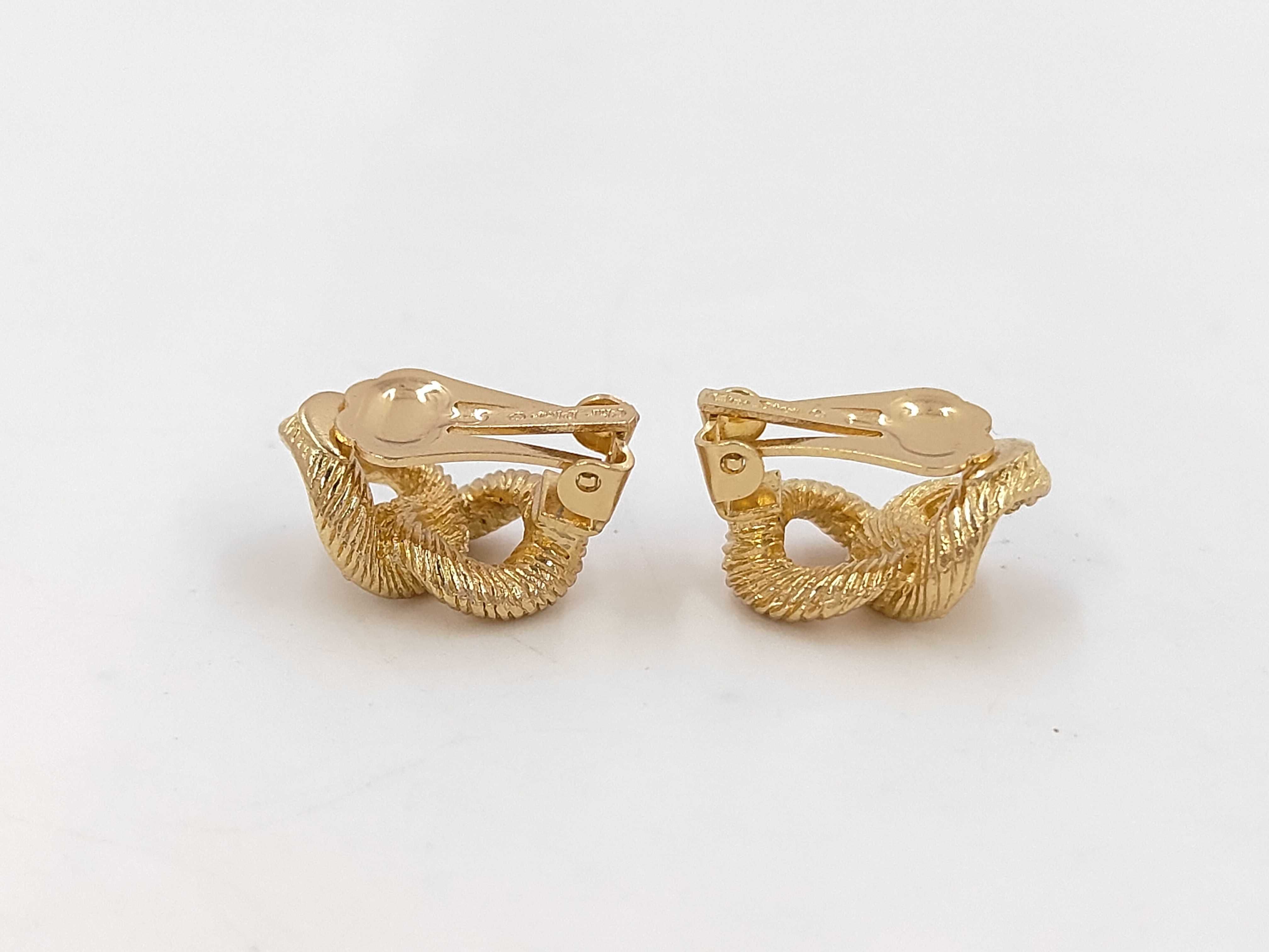Rhinestone Gold Earrings (YG) — view 3