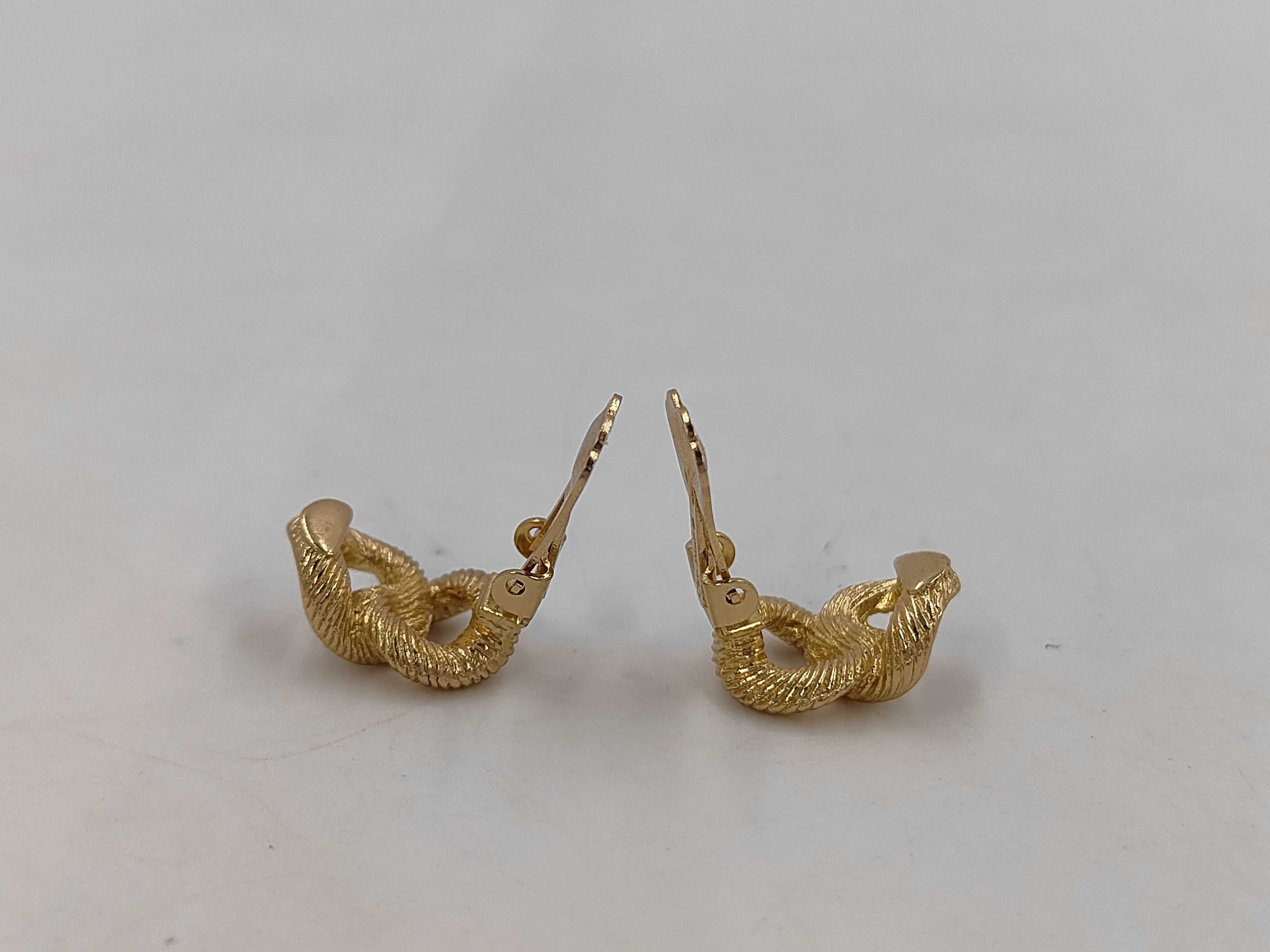 Rhinestone Gold Earrings (YG) — view 4