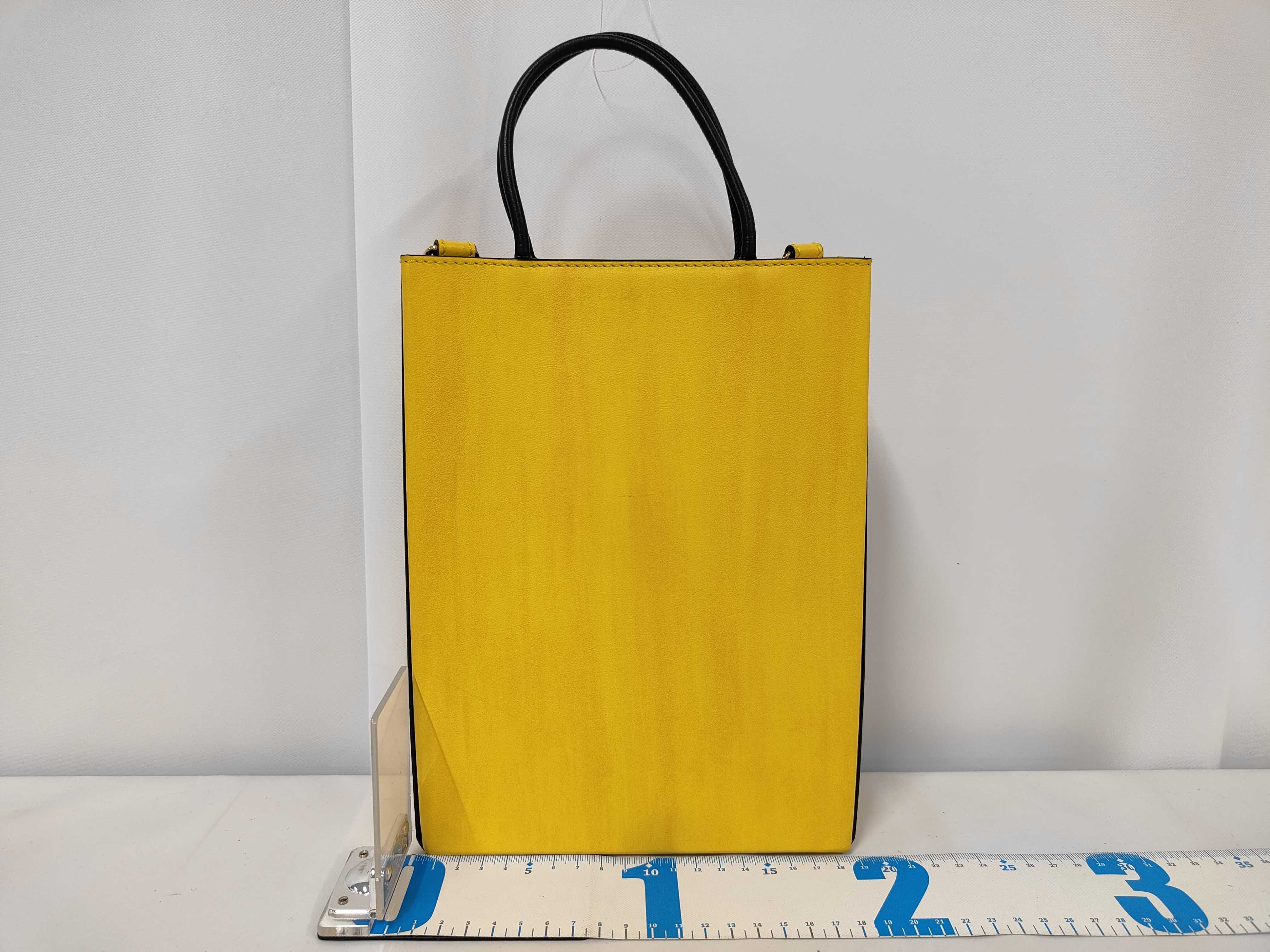 Shopping Bag Small 7VA512 ADP6 Leather Yellow Handbag — view 2
