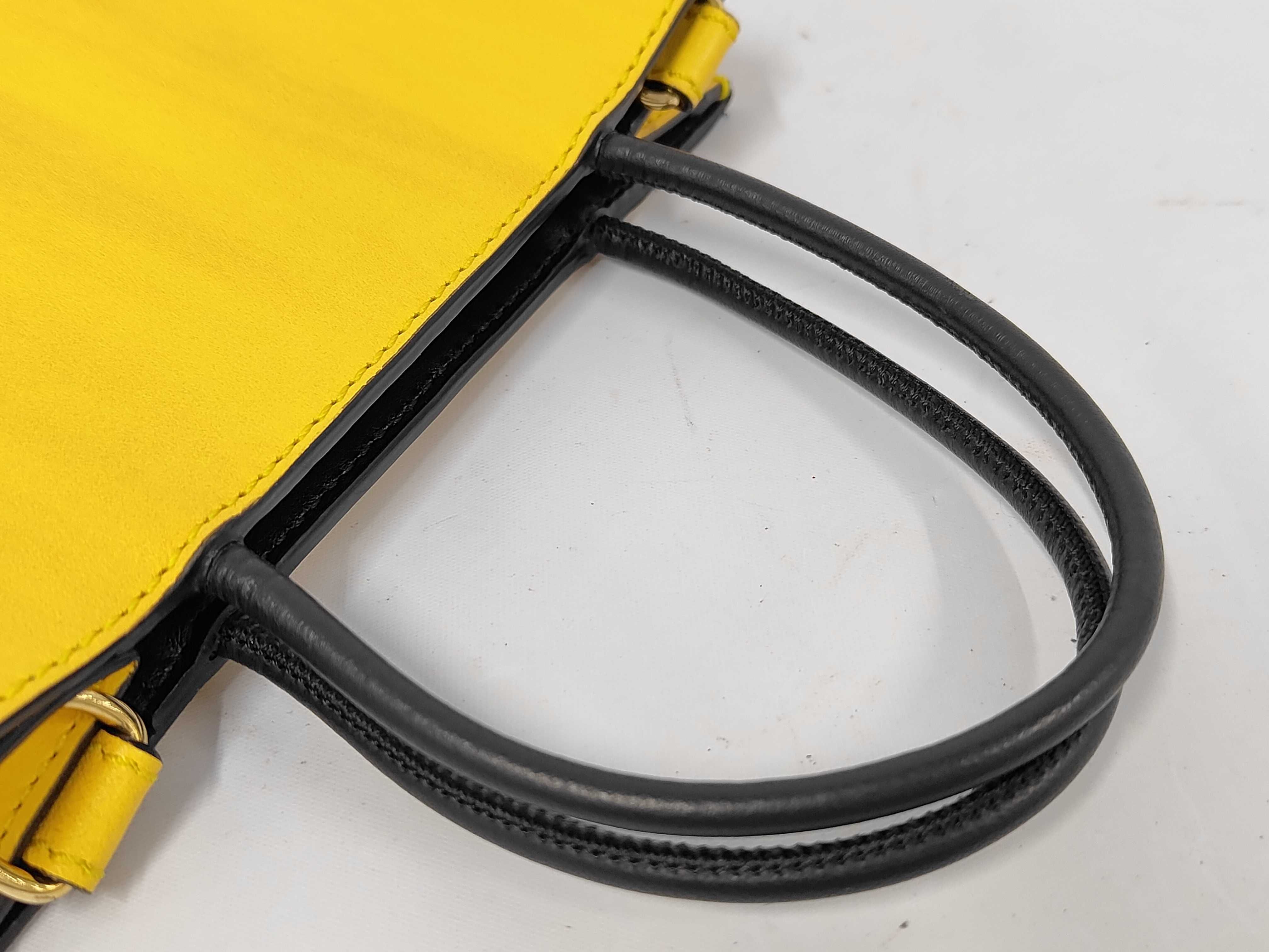 Shopping Bag Small 7VA512 ADP6 Leather Yellow Handbag — view 3