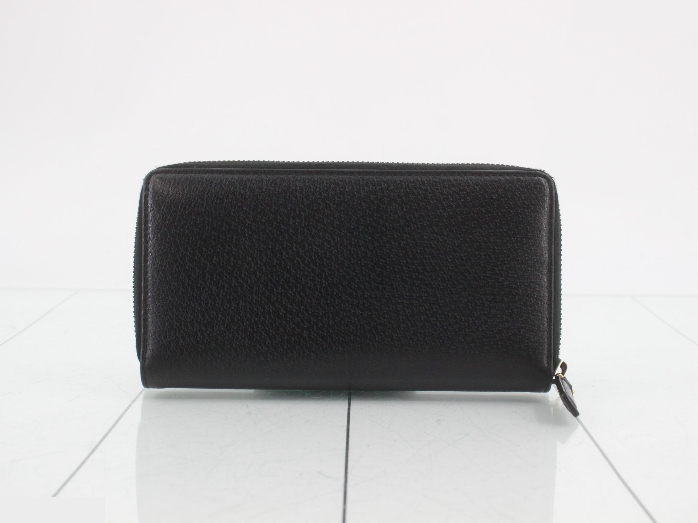 GG Marmont Long Wallet, Black Leather — view 2