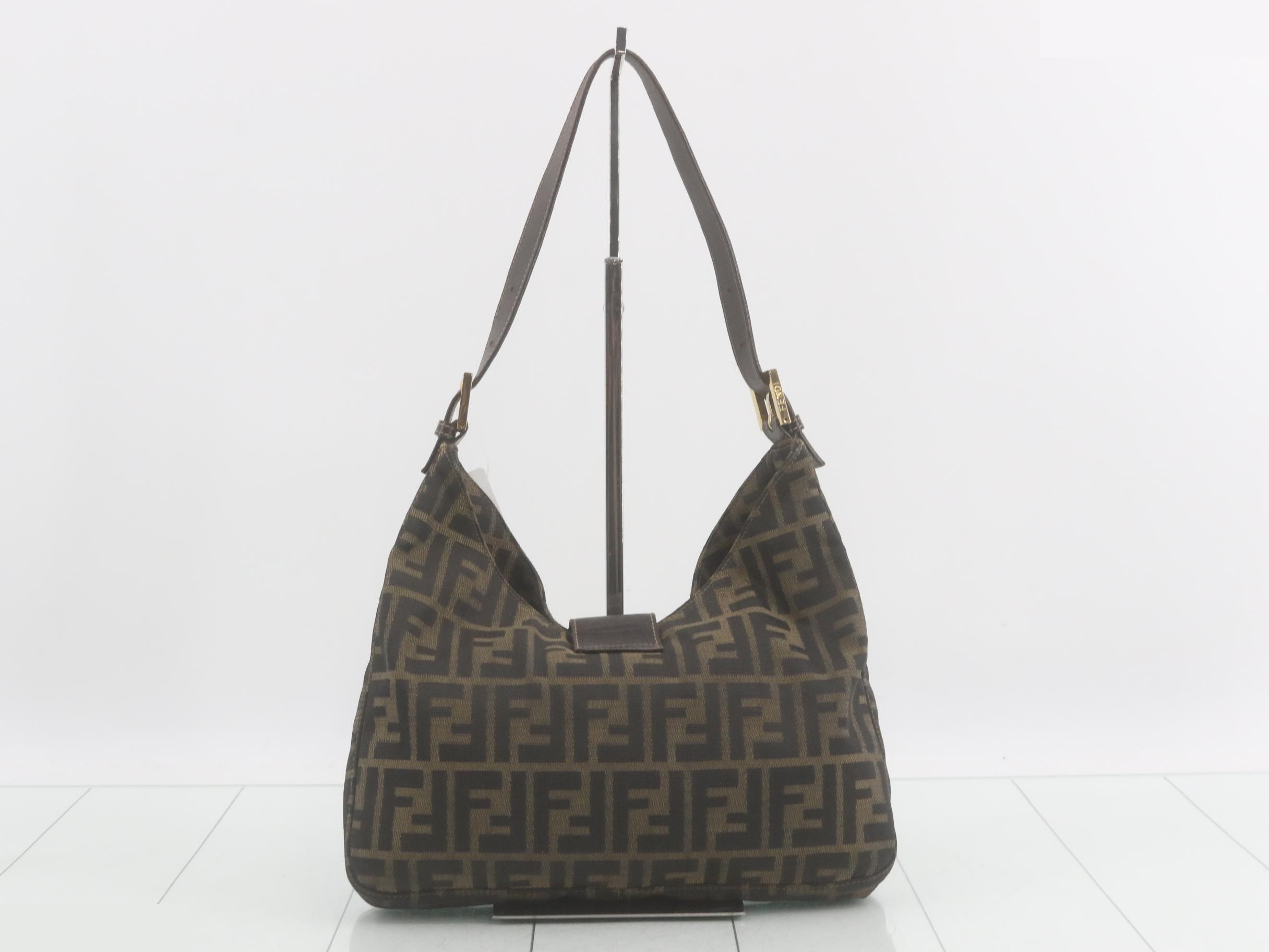 ZUCCA Bucket Hobo, Brown, Gold Hardware, 28 x 18 x 4 cm — view 2