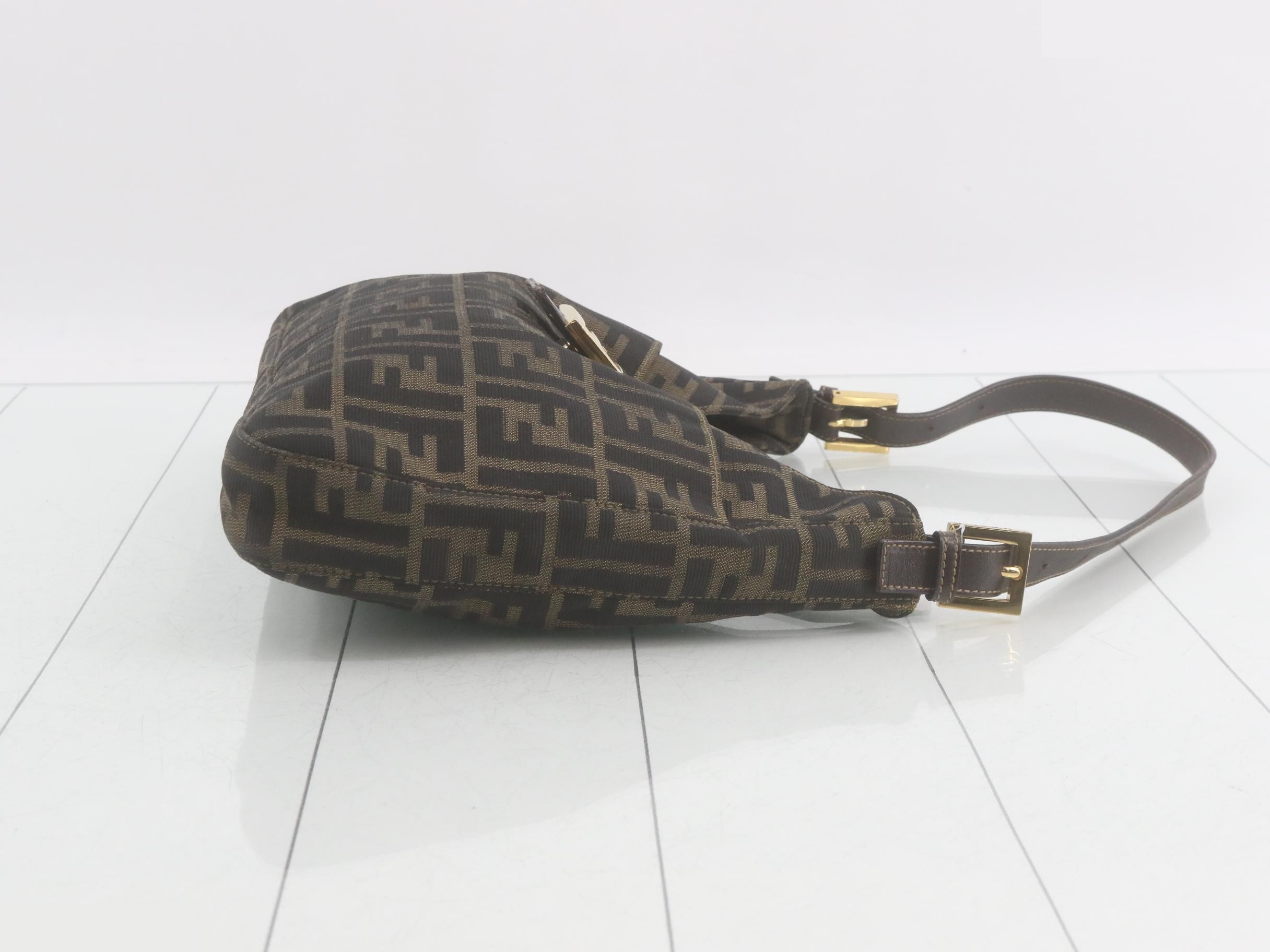 ZUCCA Bucket Hobo, Brown, Gold Hardware, 28 x 18 x 4 cm — view 3