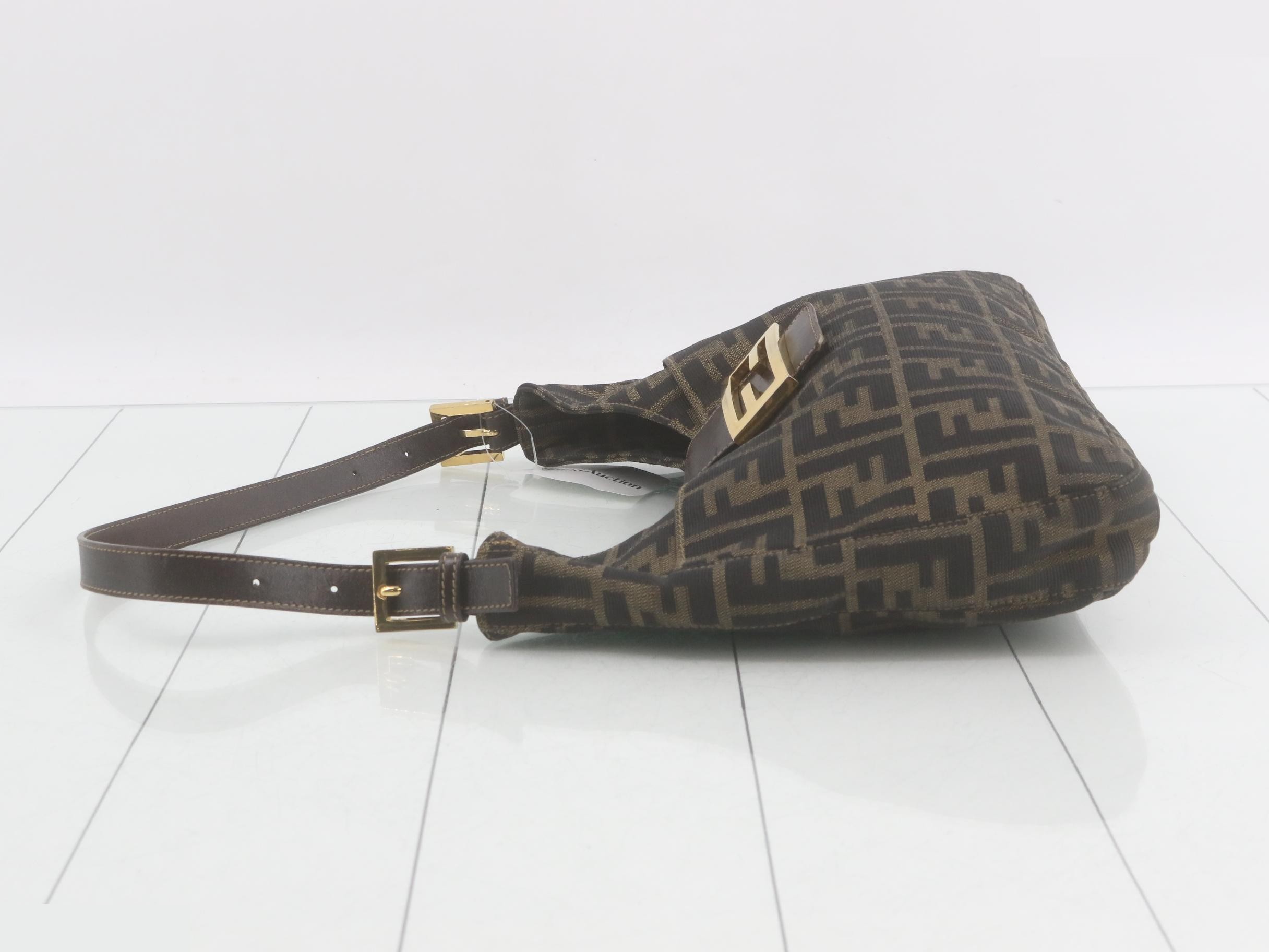 ZUCCA Bucket Hobo, Brown, Gold Hardware, 28 x 18 x 4 cm — view 4