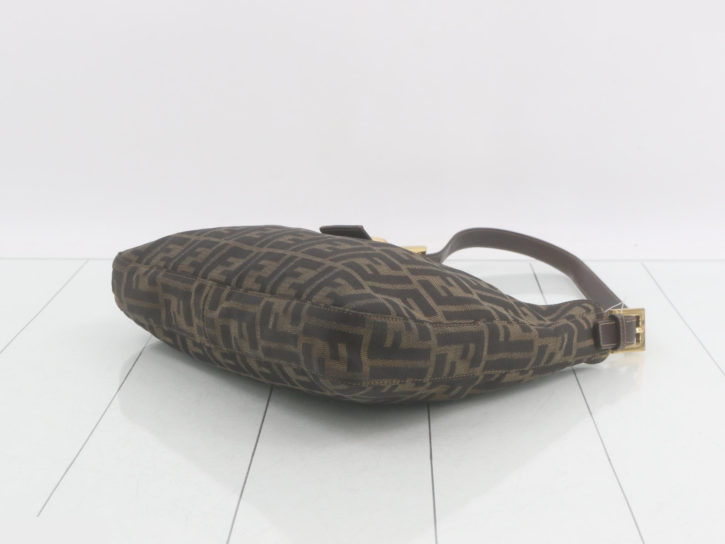 ZUCCA Bucket Hobo, Brown, Gold Hardware, 28 x 18 x 4 cm — view 6