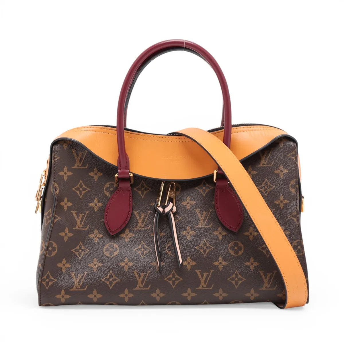 Monogram x Leather Tuileries Tote - AA2198 Brown (RFID detected)