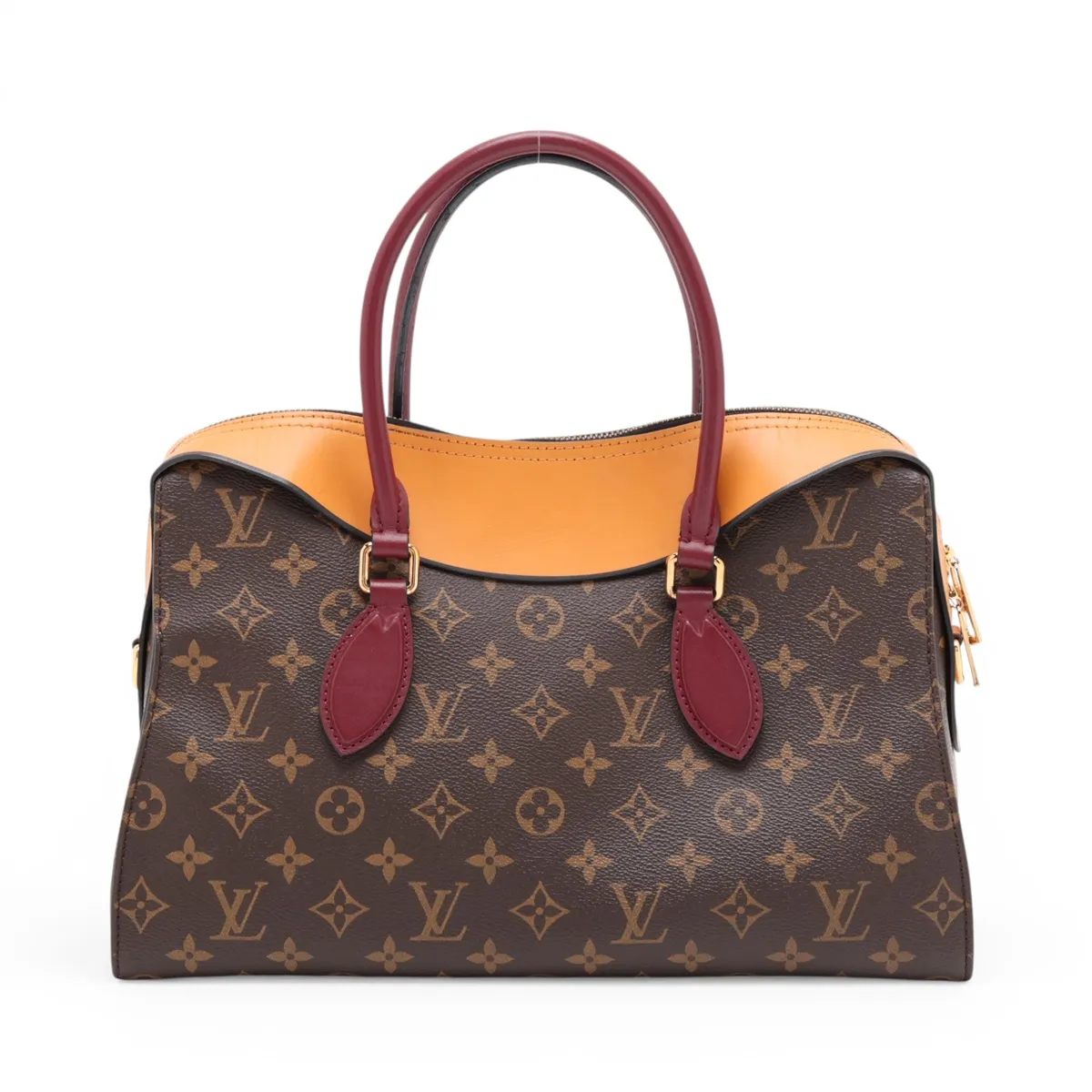 Monogram x Leather Tuileries Tote - AA2198 Brown (RFID detected) — view 2