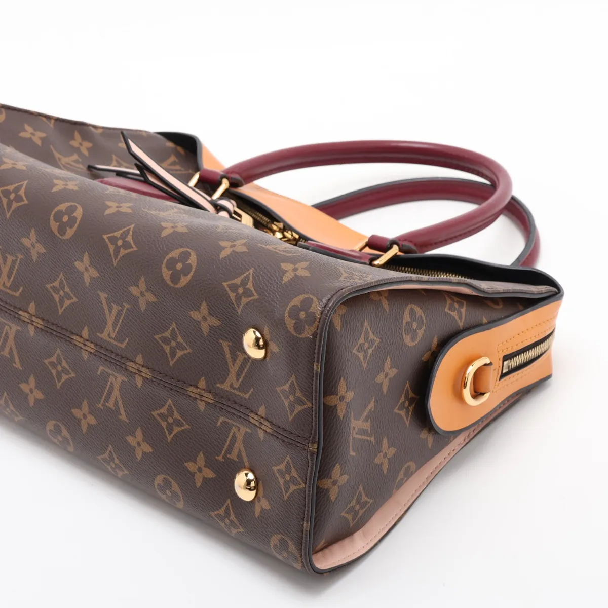 Monogram x Leather Tuileries Tote - AA2198 Brown (RFID detected) — view 3