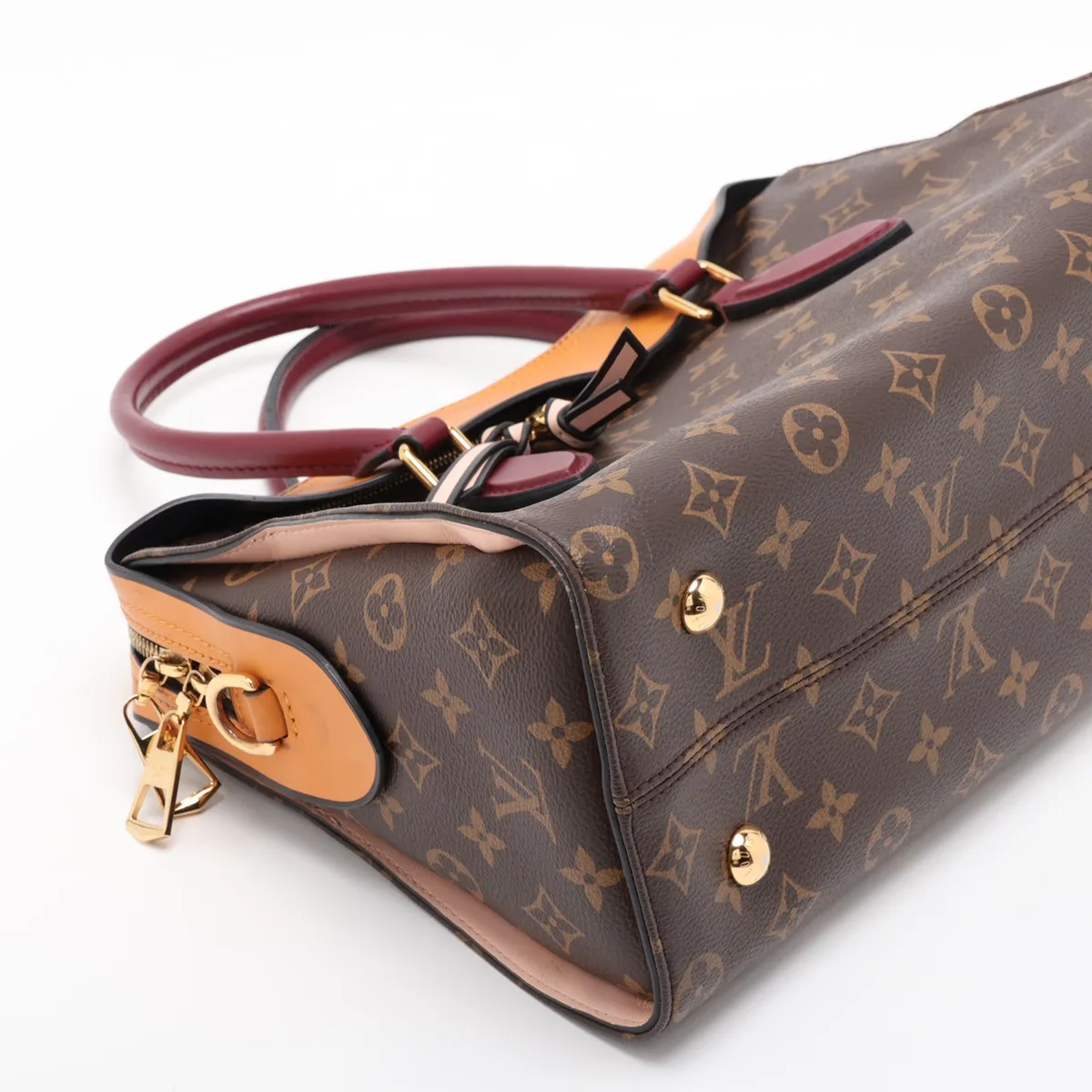 Monogram x Leather Tuileries Tote - AA2198 Brown (RFID detected) — view 4