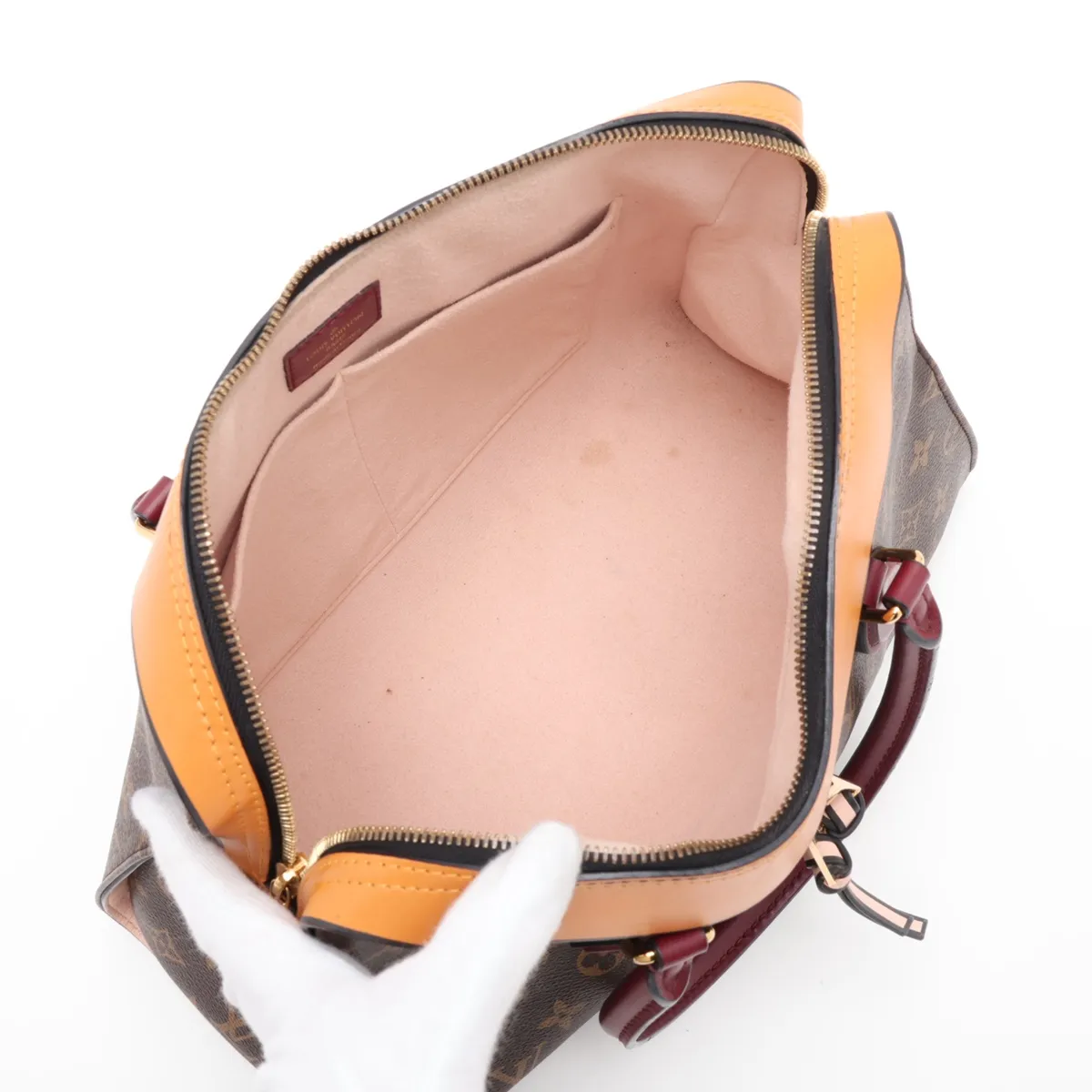 Monogram x Leather Tuileries Tote - AA2198 Brown (RFID detected) — view 8