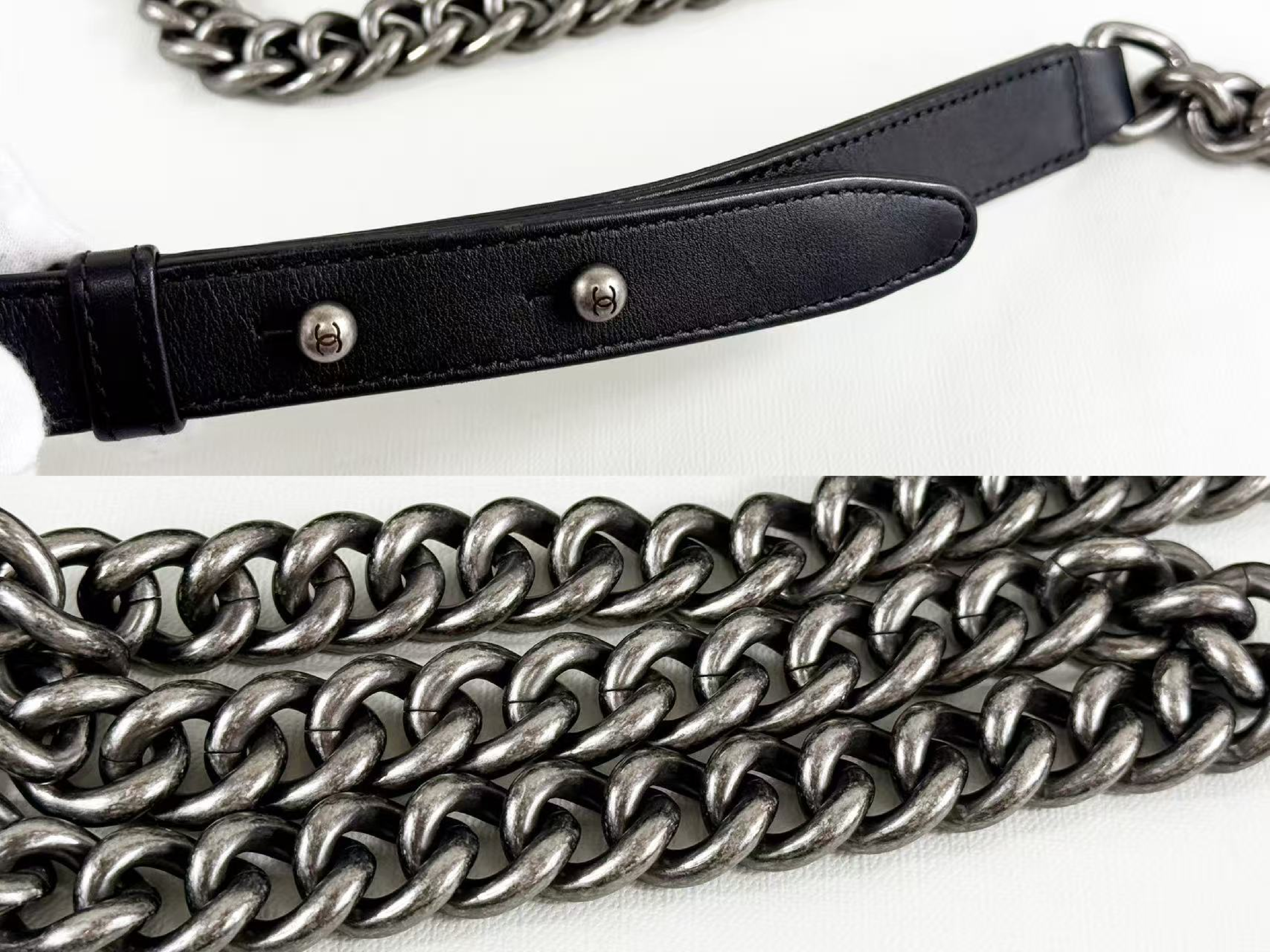 Black Boy Braided Shoulder Bag, Approx. W20cm, Serial Number [Includes dust bag, authenticity card, and seal] Vintage Silver Hardware 26224164 Shoulder Bag — view 8