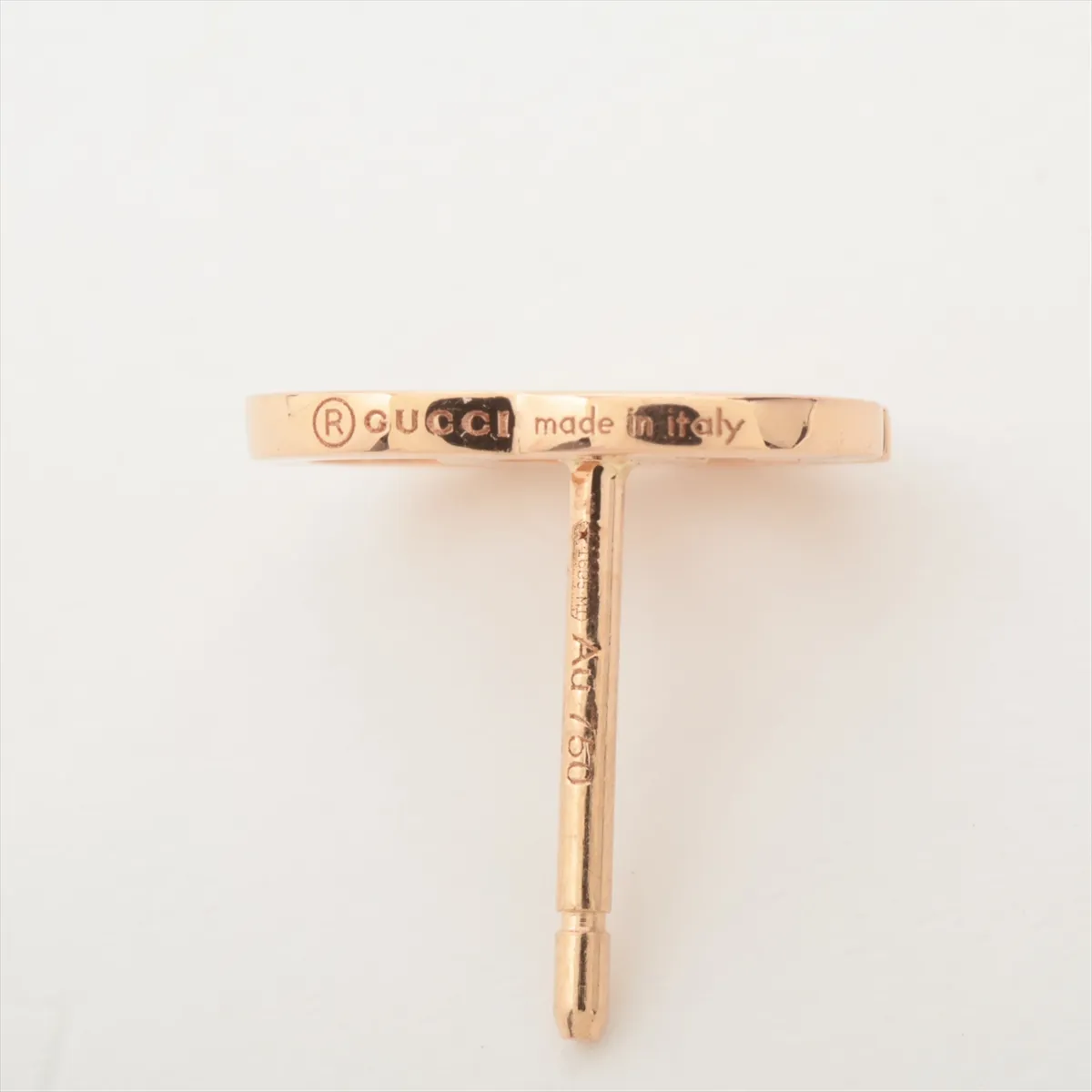 GG stud earrings, 750 (PG), 1.8g, no brand engraving on the backing. — view 5