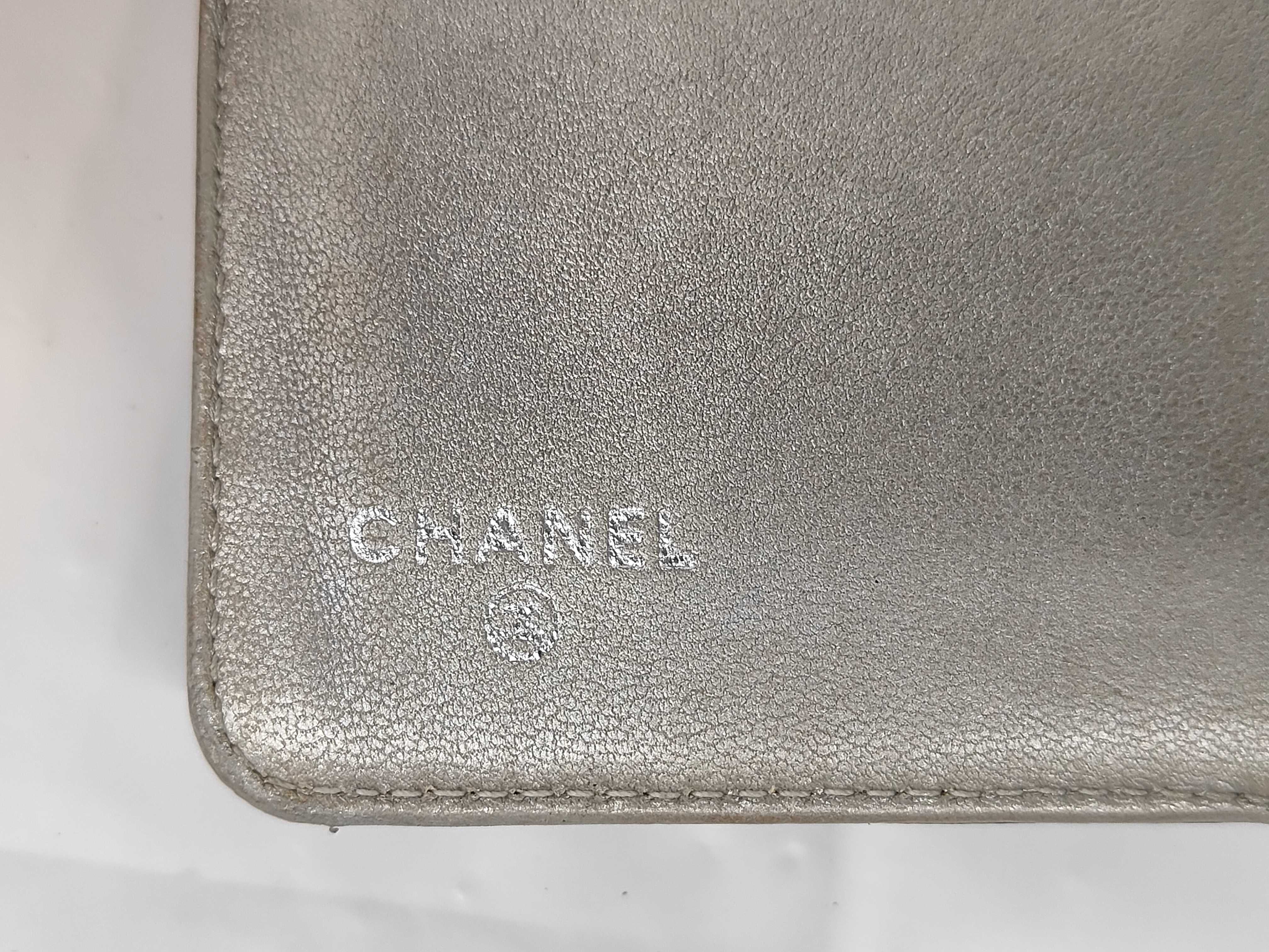 Camellia Embossed Lambskin Bi-fold Medium Wallet — view 6