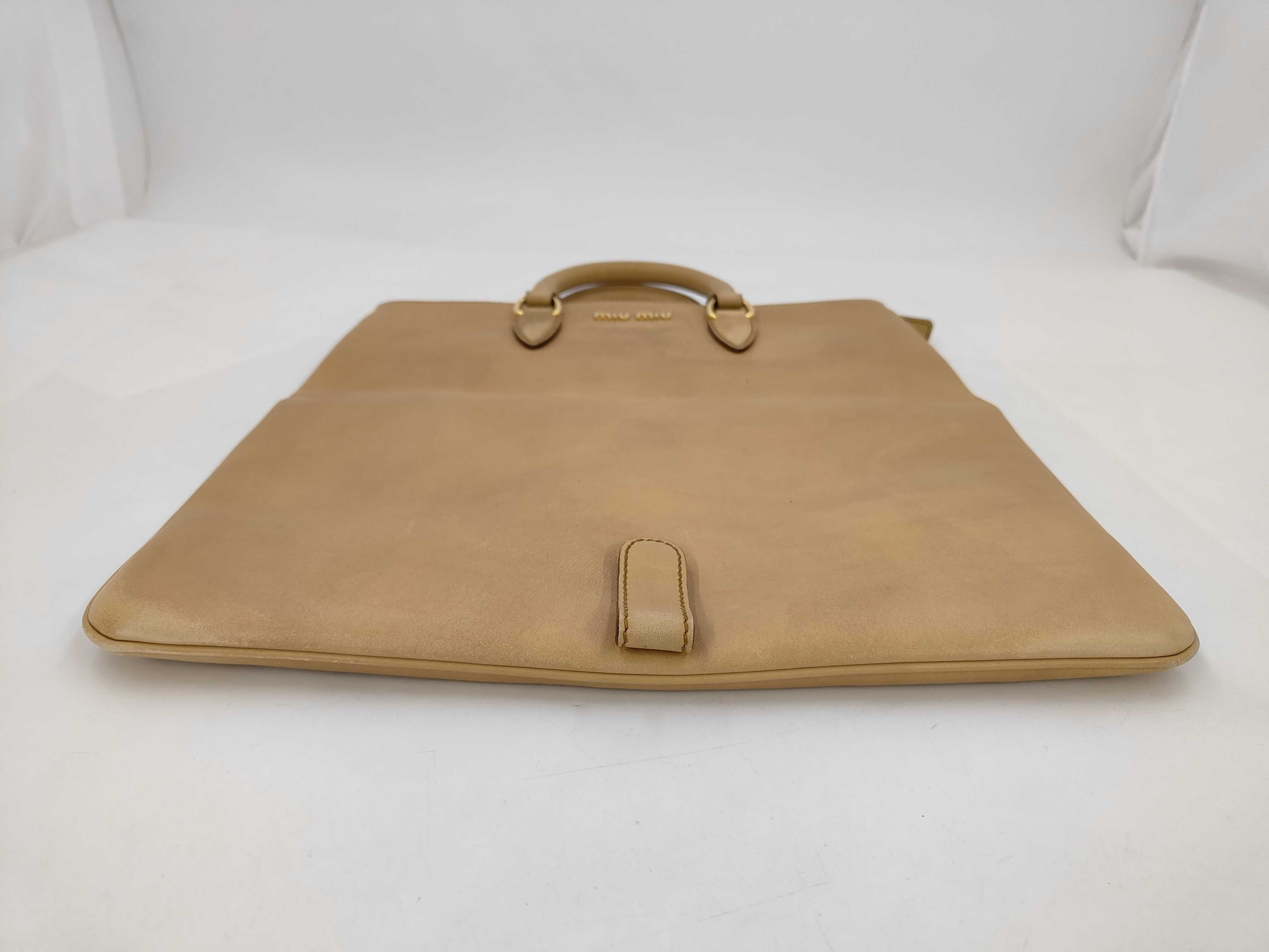 Leather 2-Way Flap Shoulder Bag (Brown) — view 3