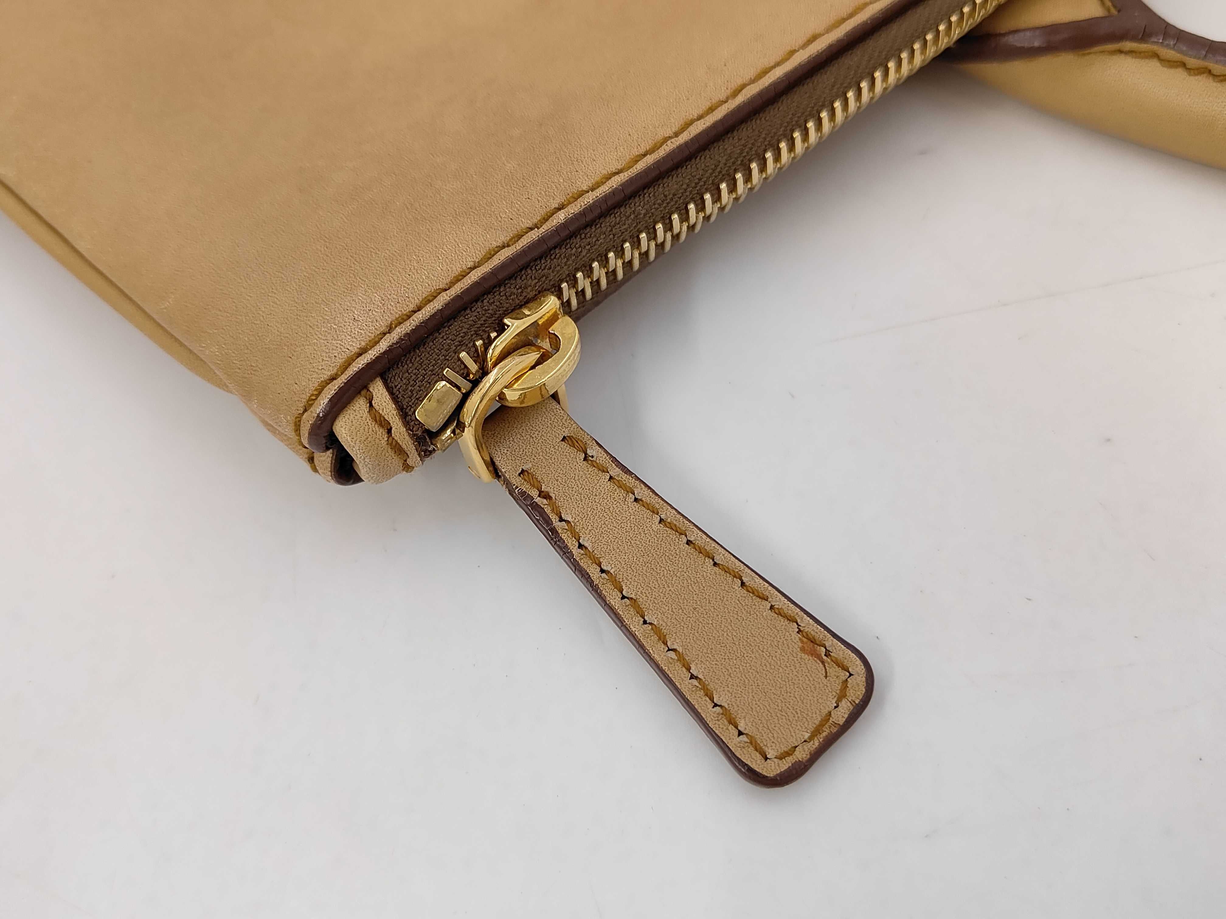 Leather 2-Way Flap Shoulder Bag (Brown) — view 8