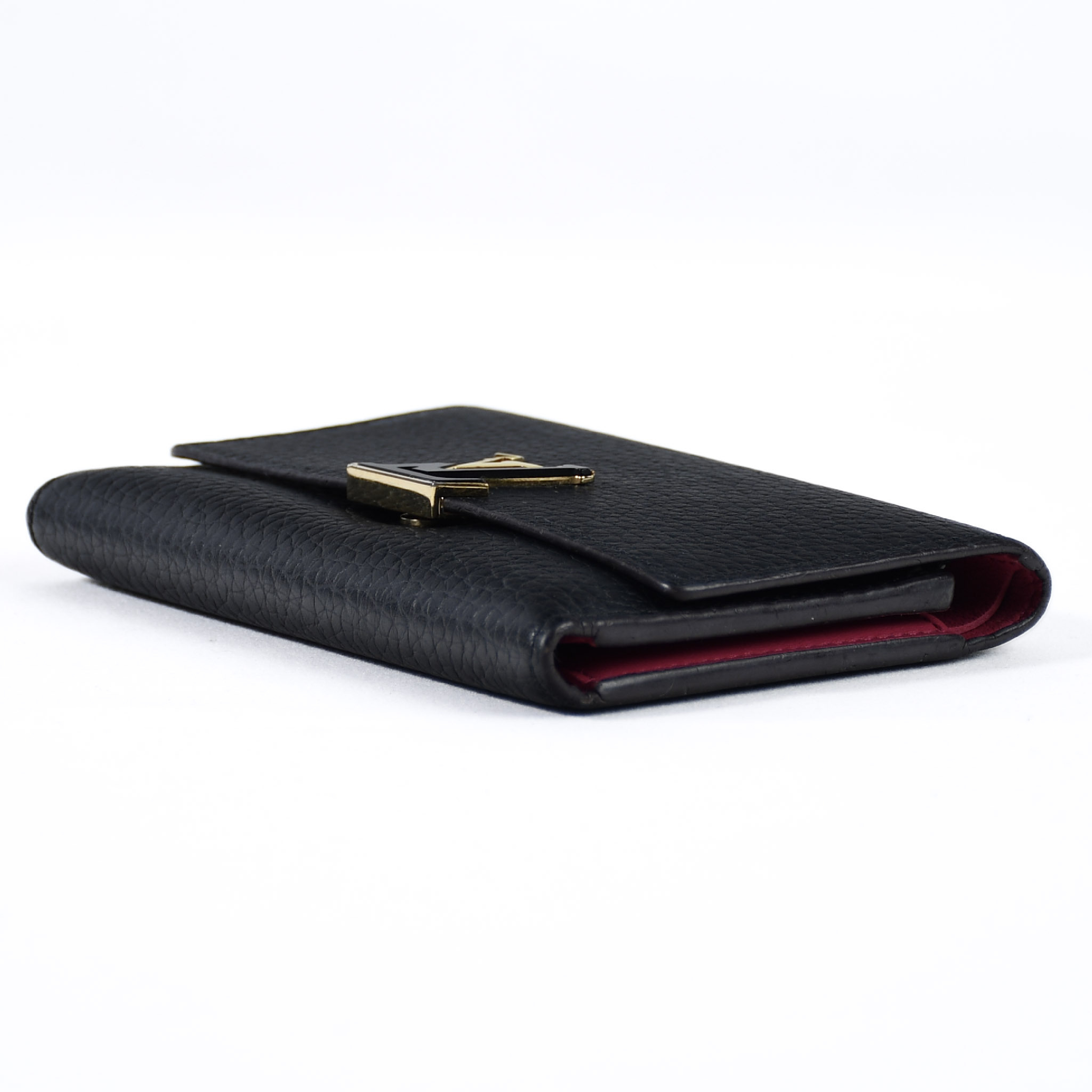 Taurillon Portefeuille Capucines XS M68587 MI0179 Noir Compact Wallet — view 6