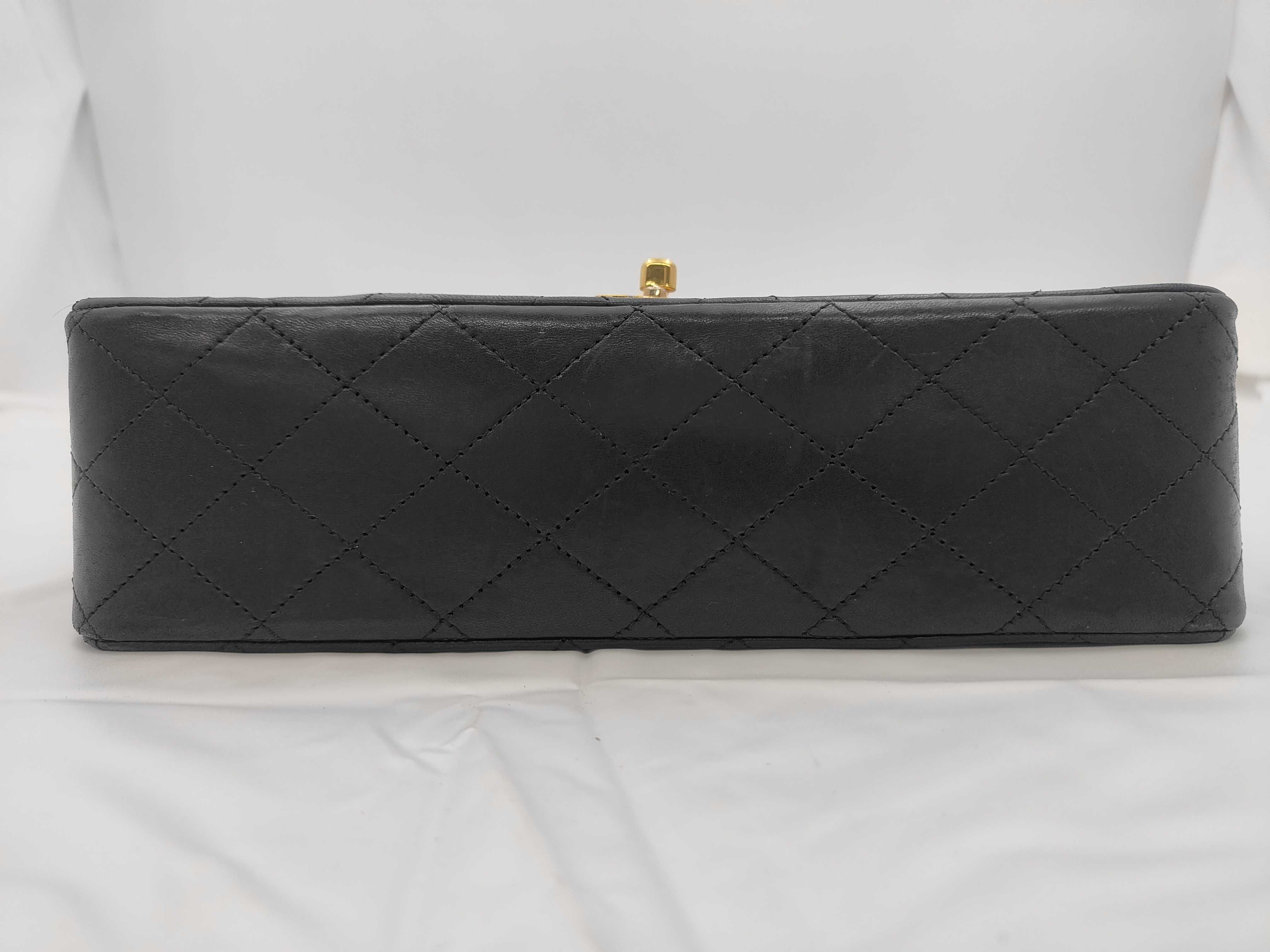 Matelassé Double Flap Black Shoulder Bag — view 7