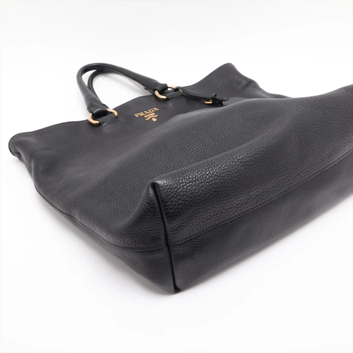Leather 2-Way Handbag, Black — view 4