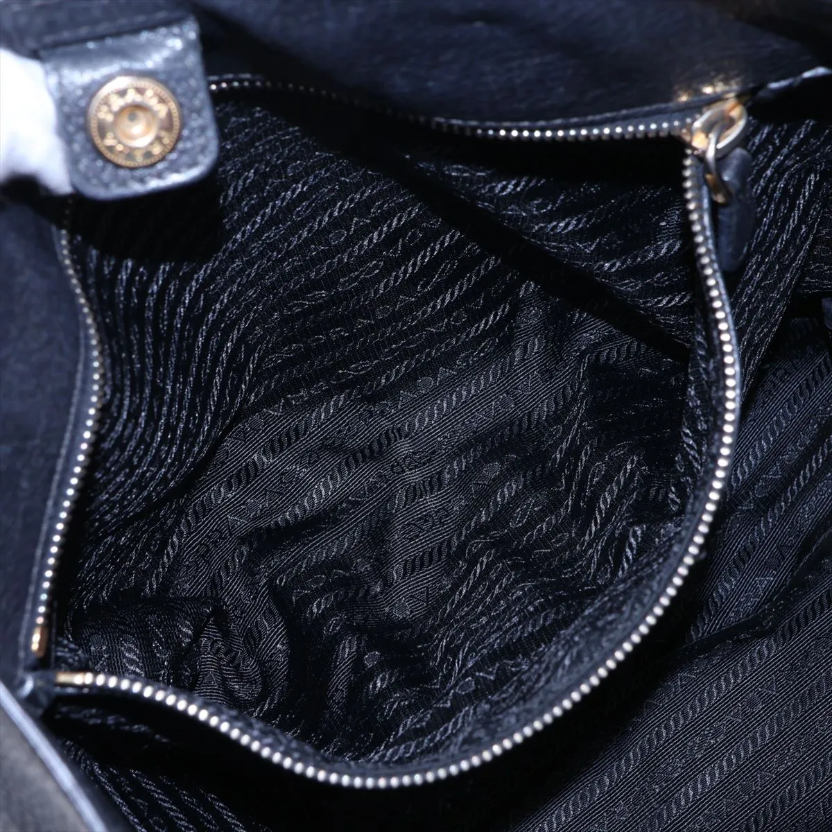 Leather 2-Way Handbag, Black — view 9
