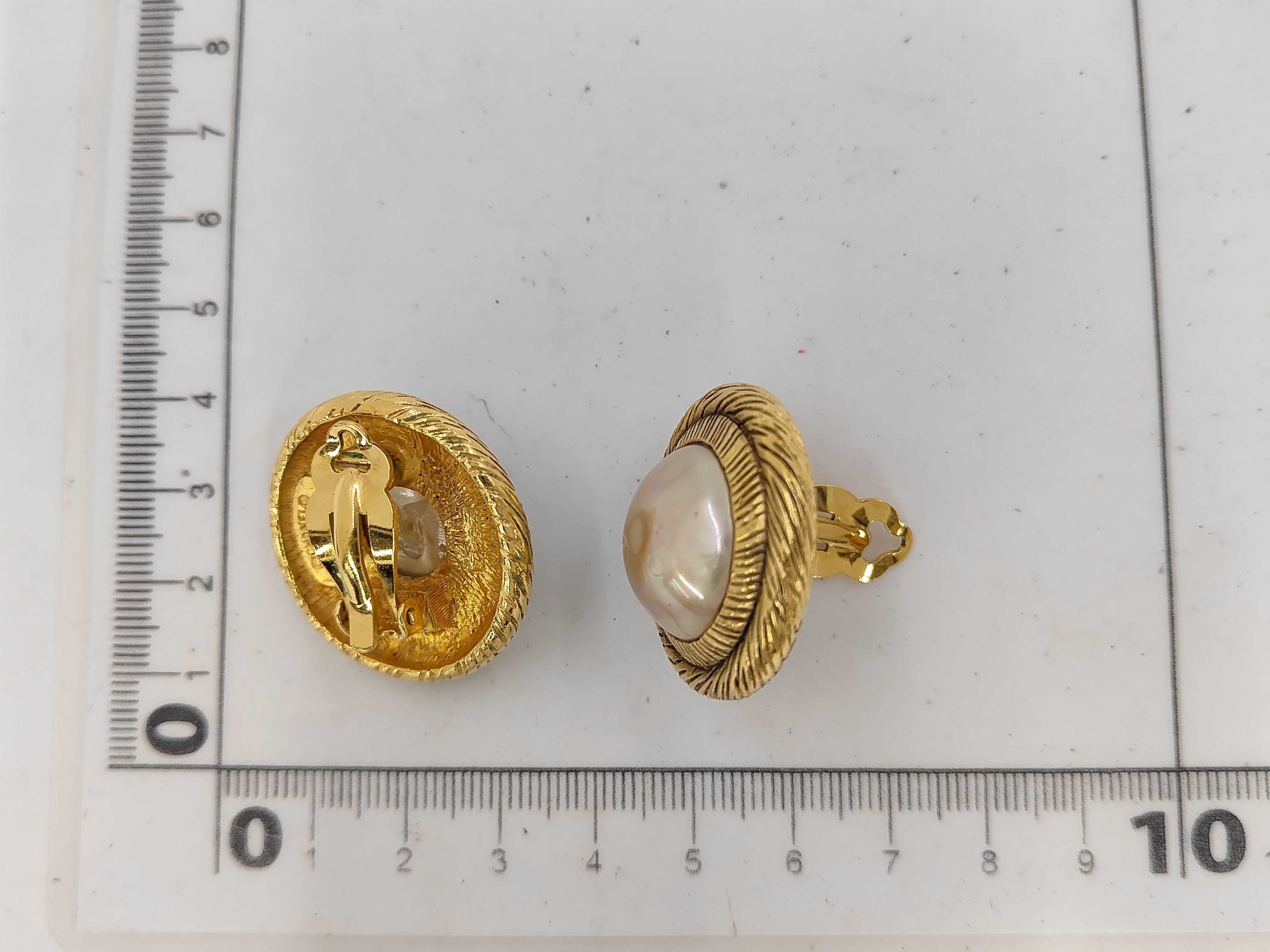 pearl earrings, with markings, no year stamp. — view 6