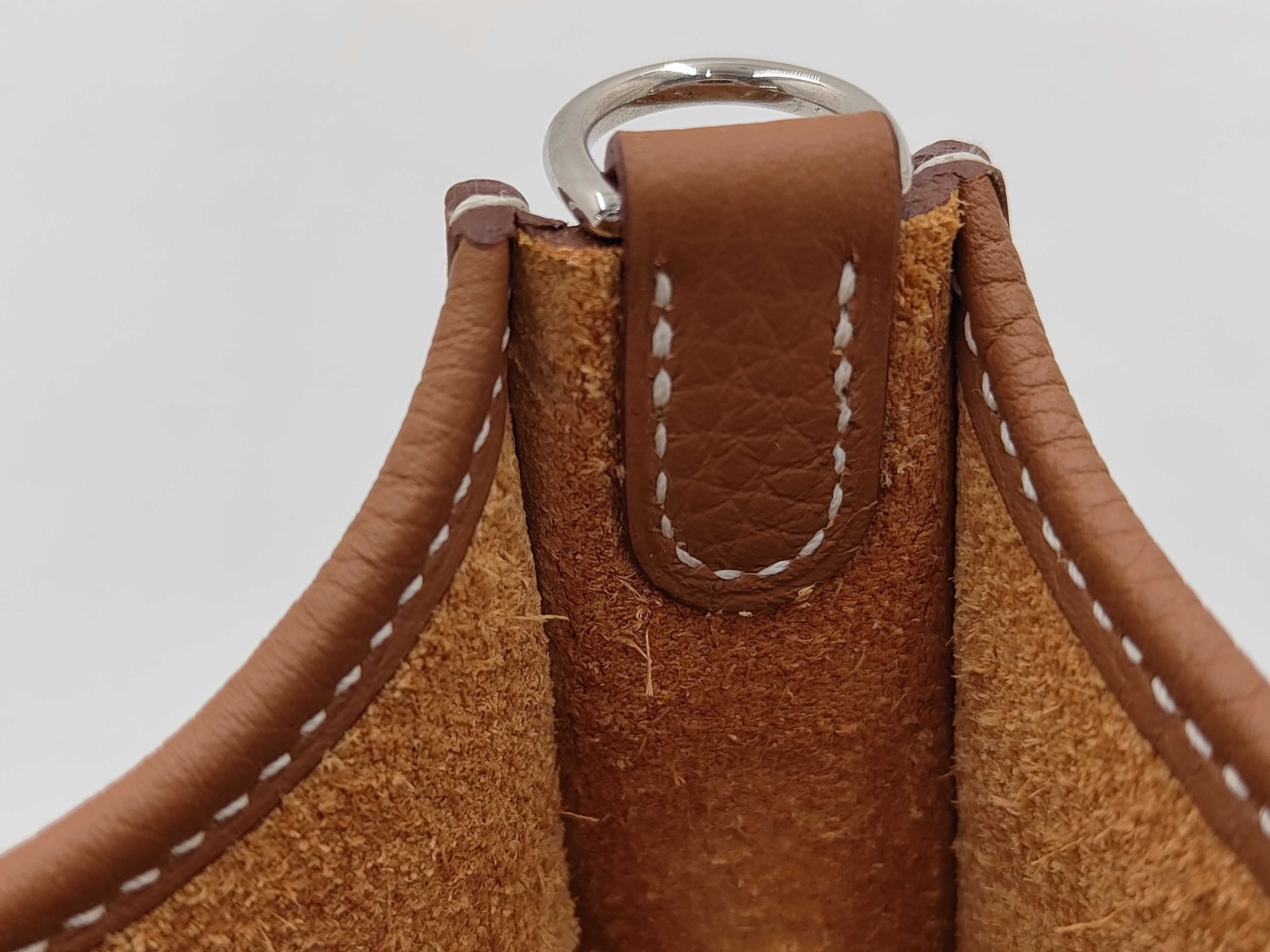 Evelyne 16 Brown Shoulder Bag with Silver Hardware — view 5