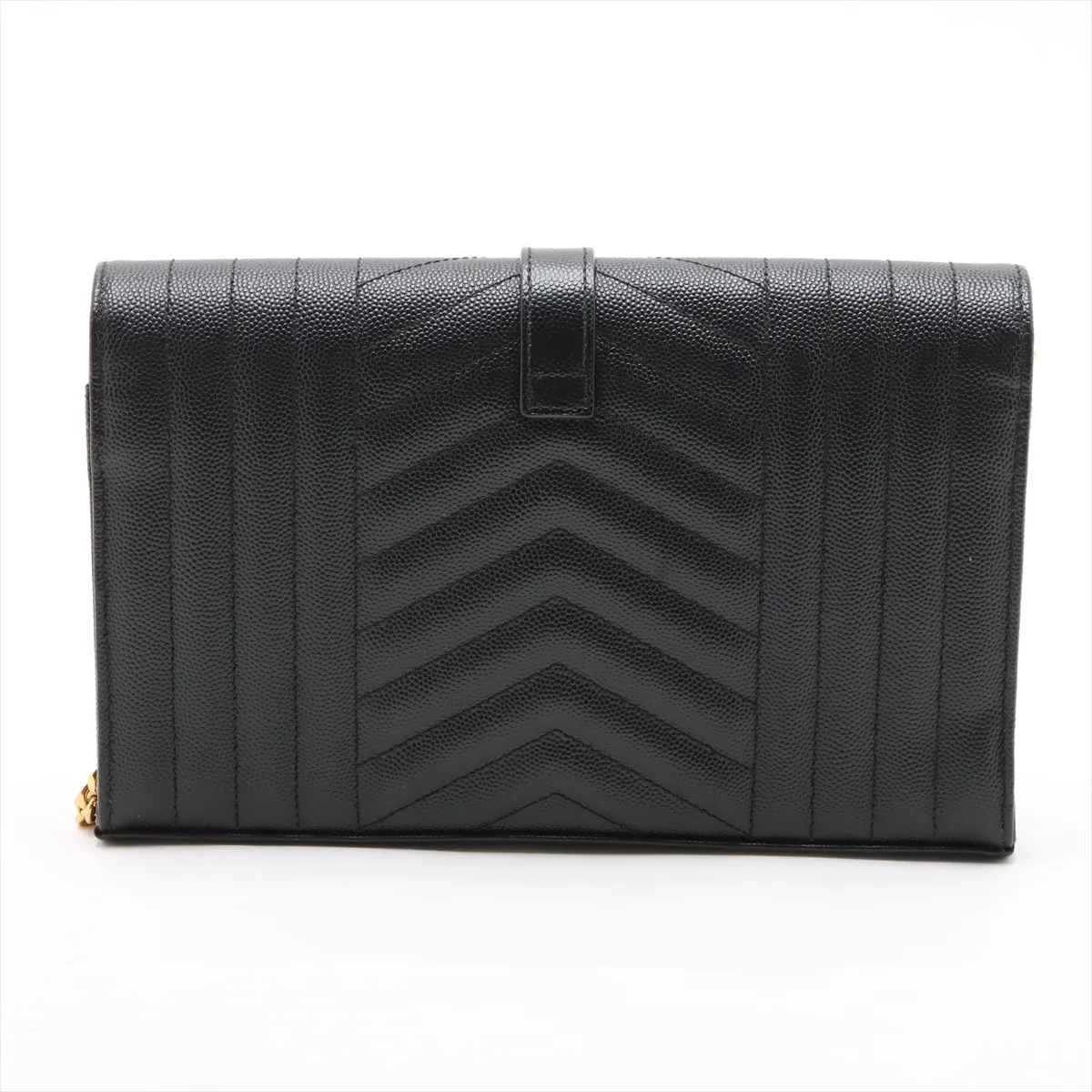 Leather Chain Shoulder Bag Black 620280 — view 2