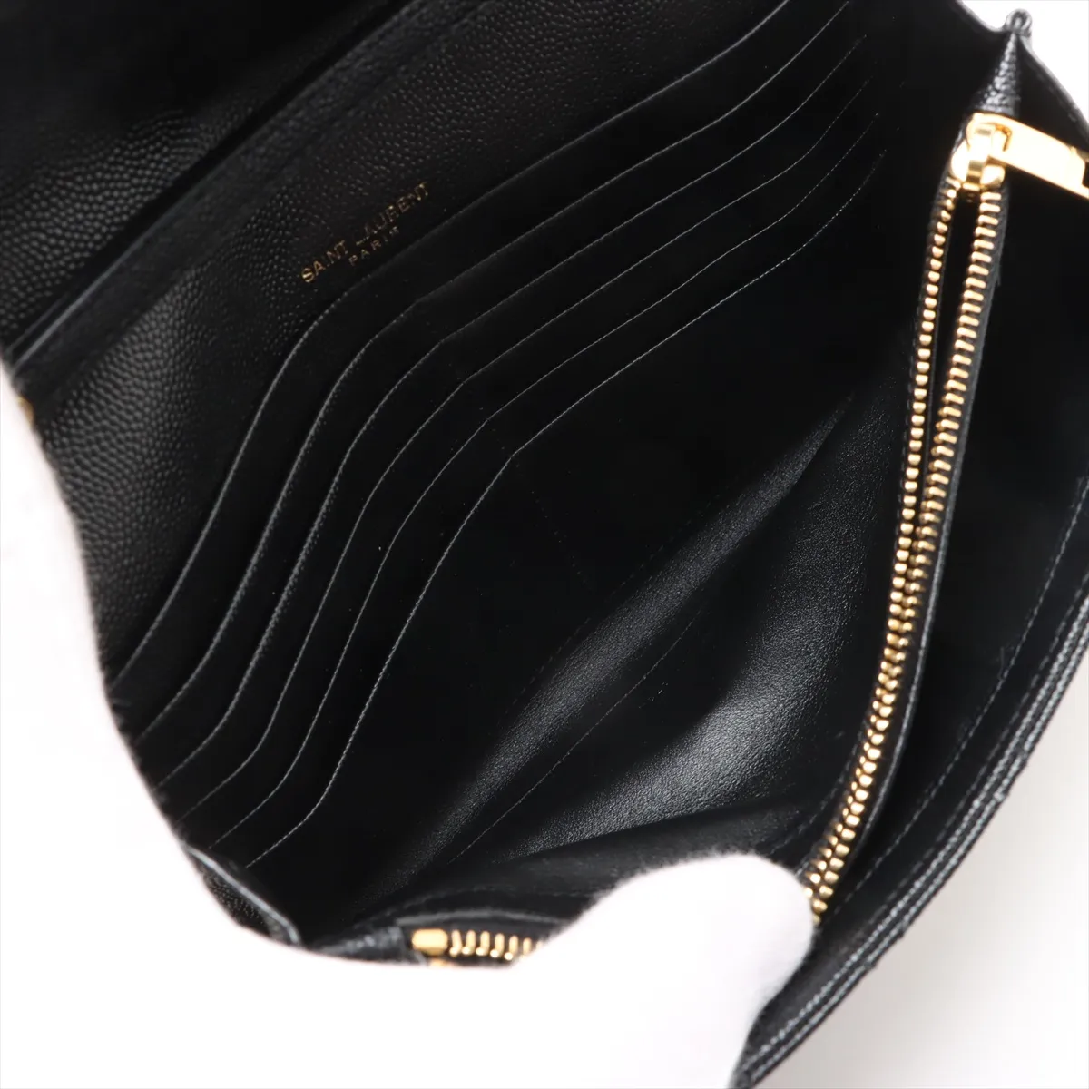 Leather Chain Shoulder Bag Black 620280 — view 8
