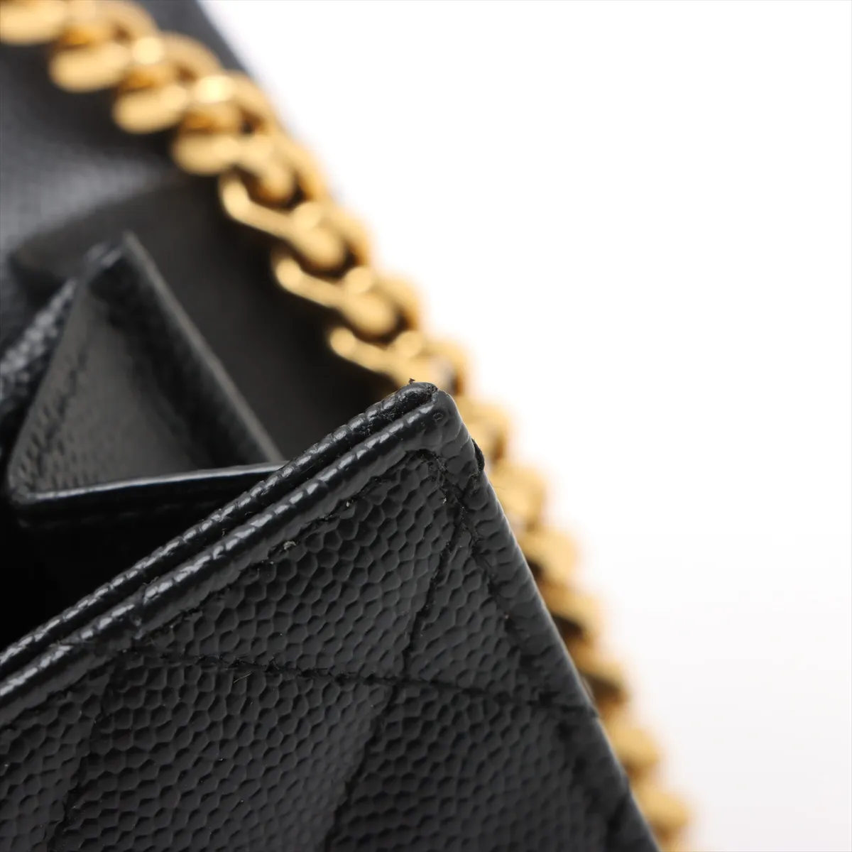 Leather Chain Shoulder Bag Black 620280 — view 10