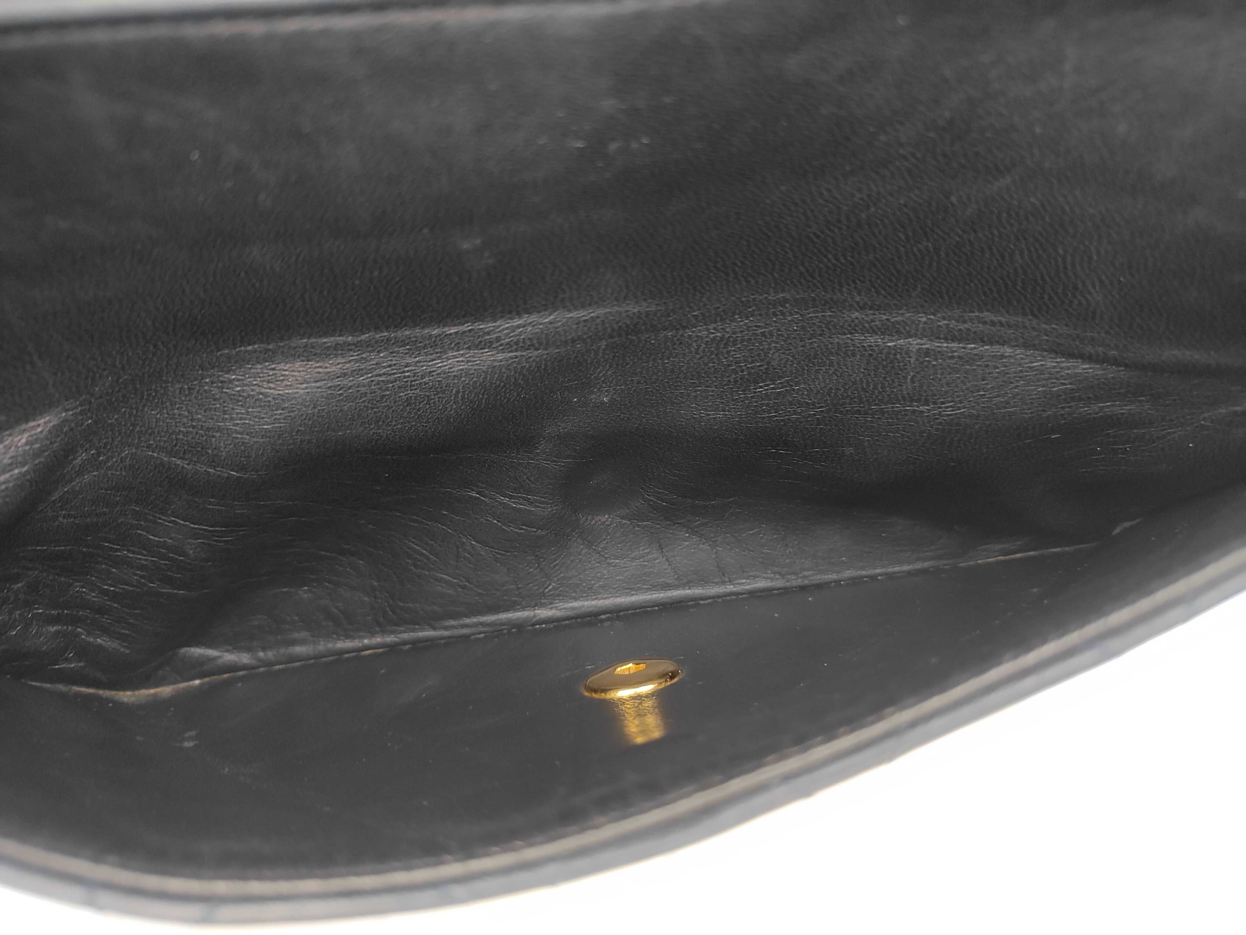 Matelassé Double Flap Shoulder Bag, Size 25, Navy — view 10