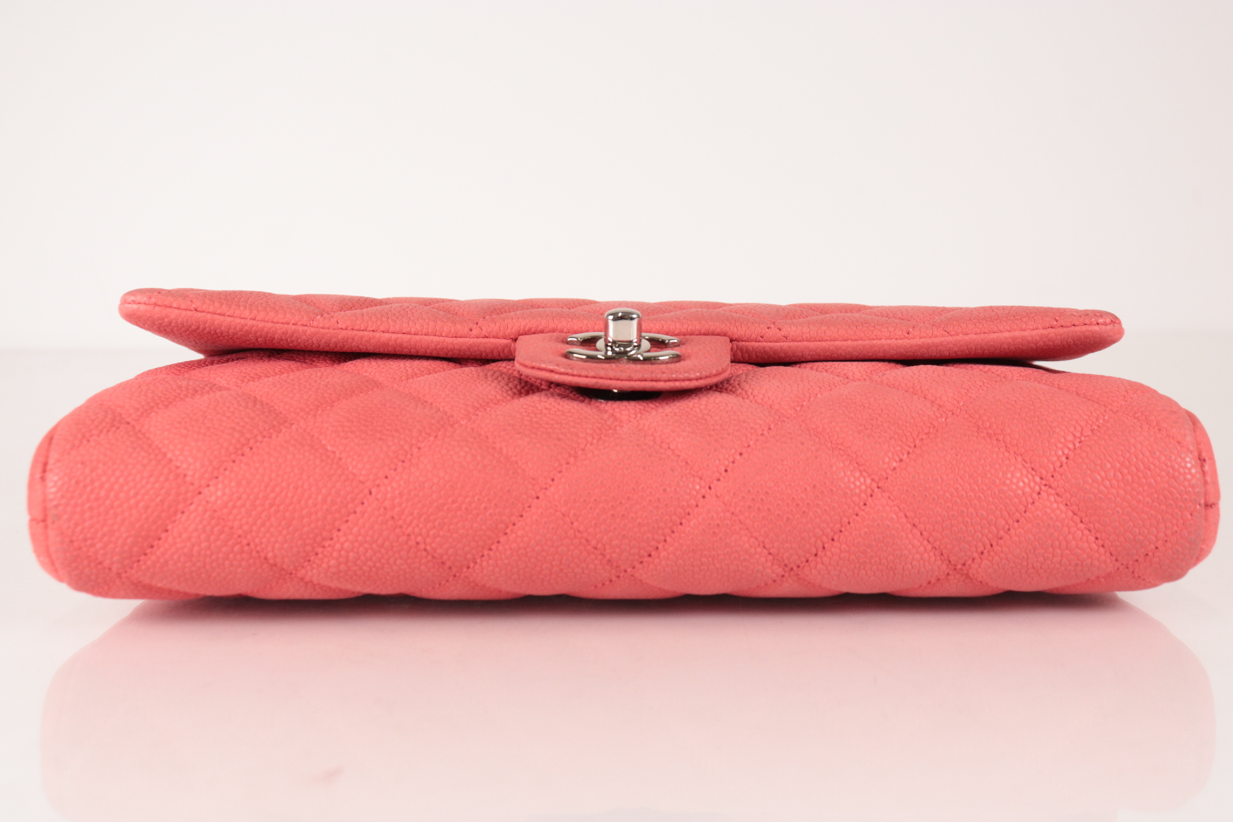 Caviar Chain Shoulder Bag, Pink, Silver Hardware, Serial Number 17 — view 7