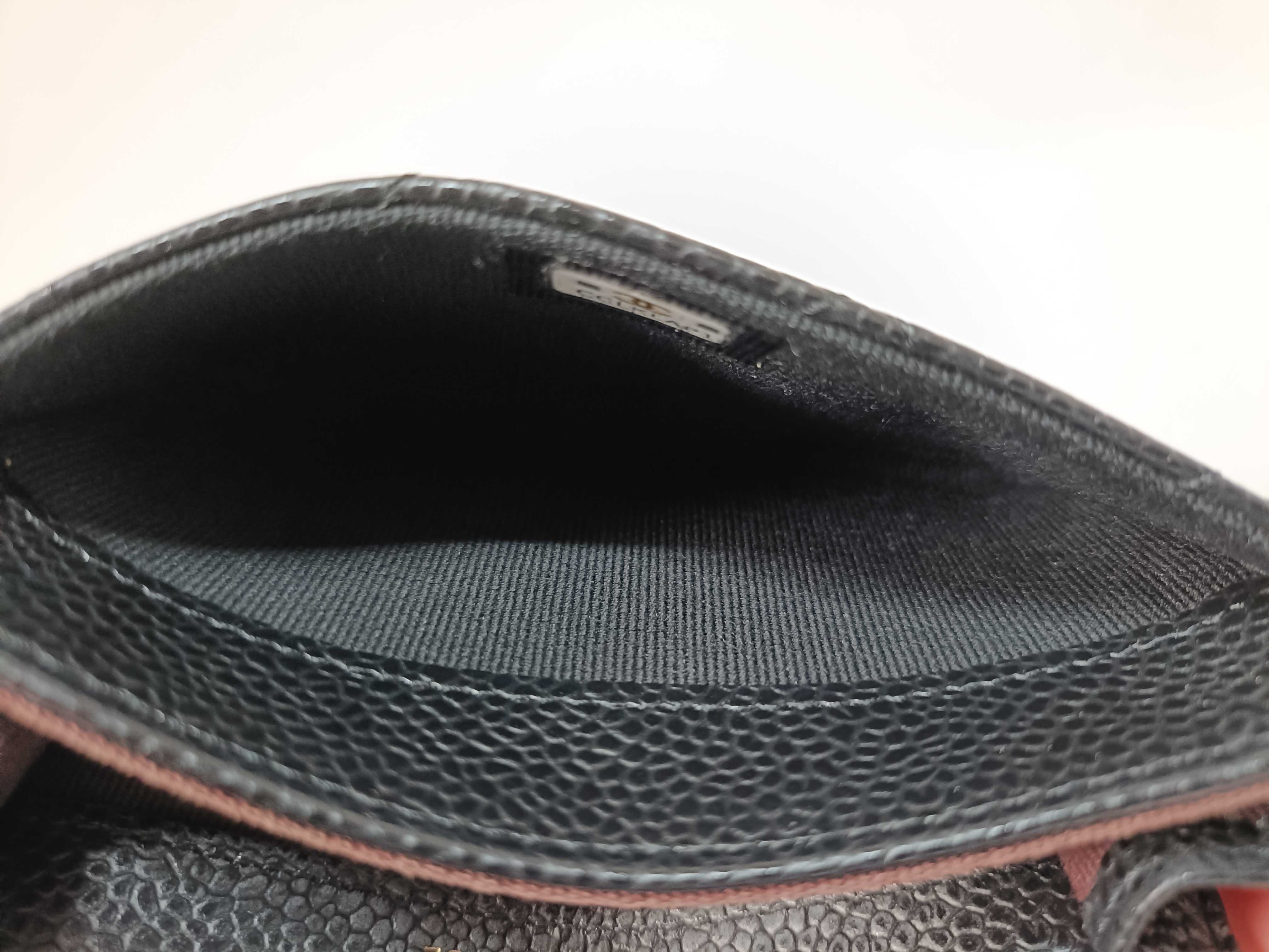 Matelassé Classic Flap Card Case, Caviar Leather, Black Coin Purse — view 10